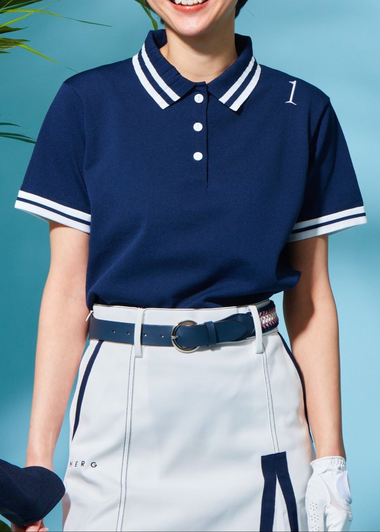 PLEATED KINIT POLO