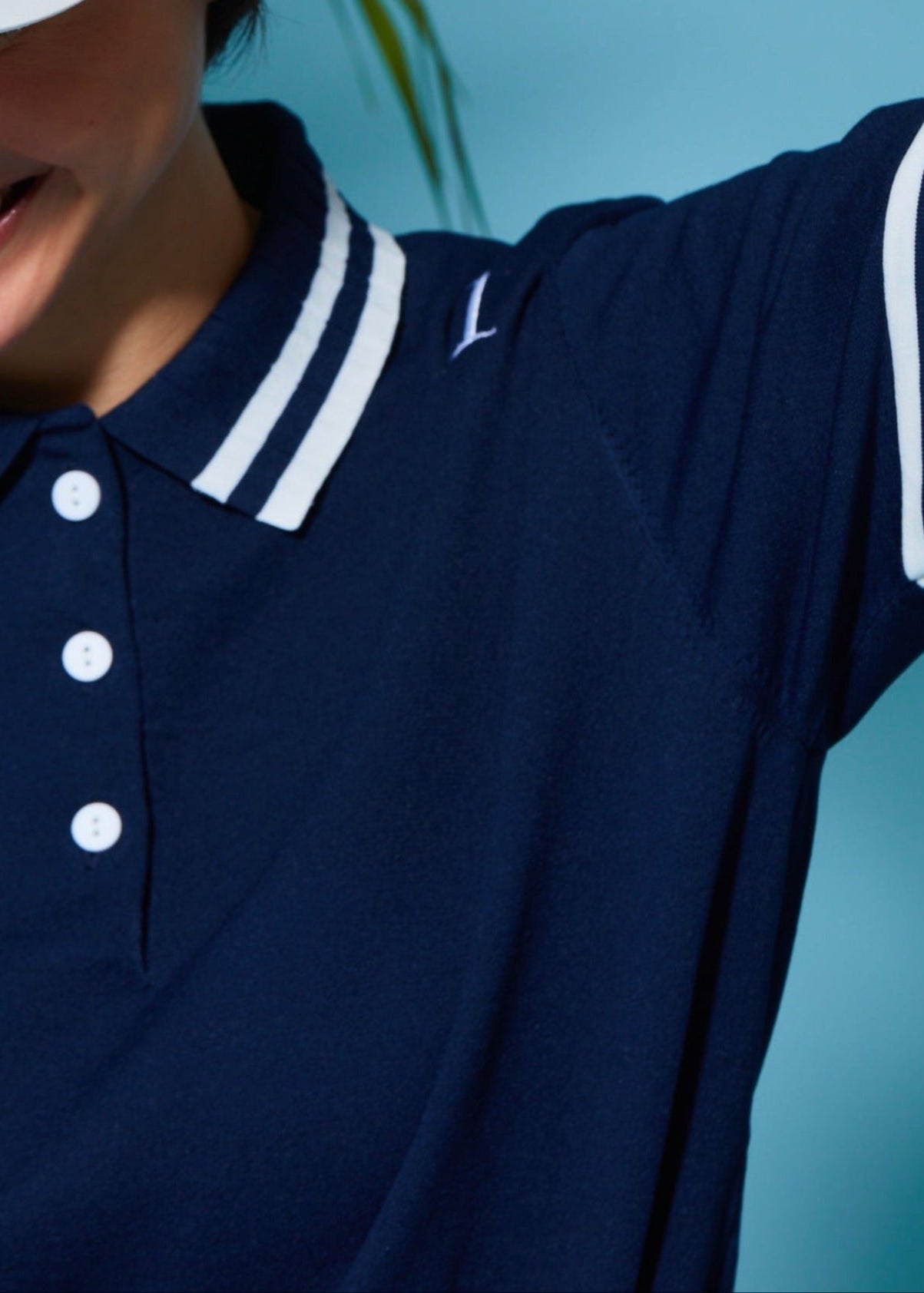 PLEATED KINIT POLO
