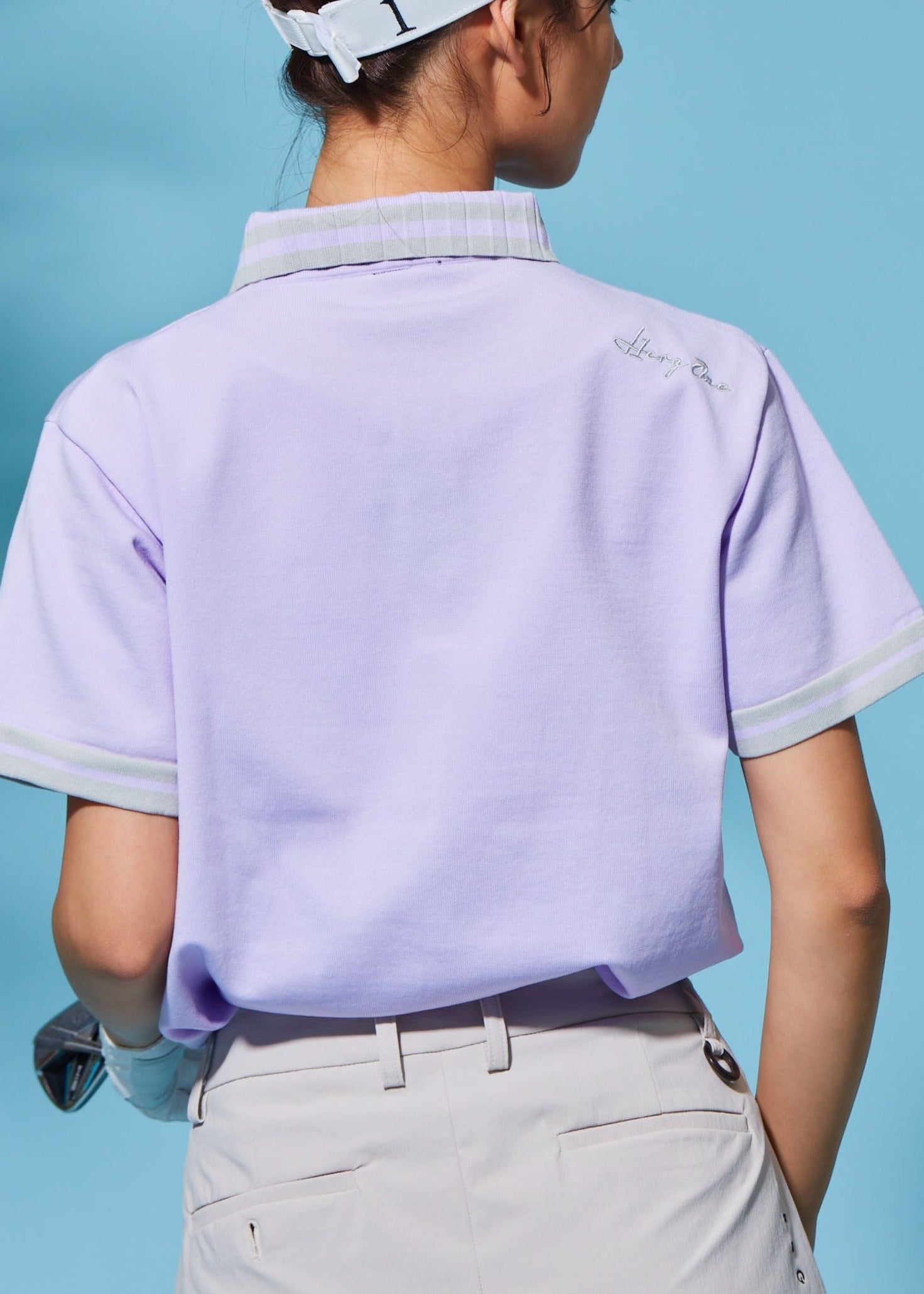 PLEATED KINIT POLO