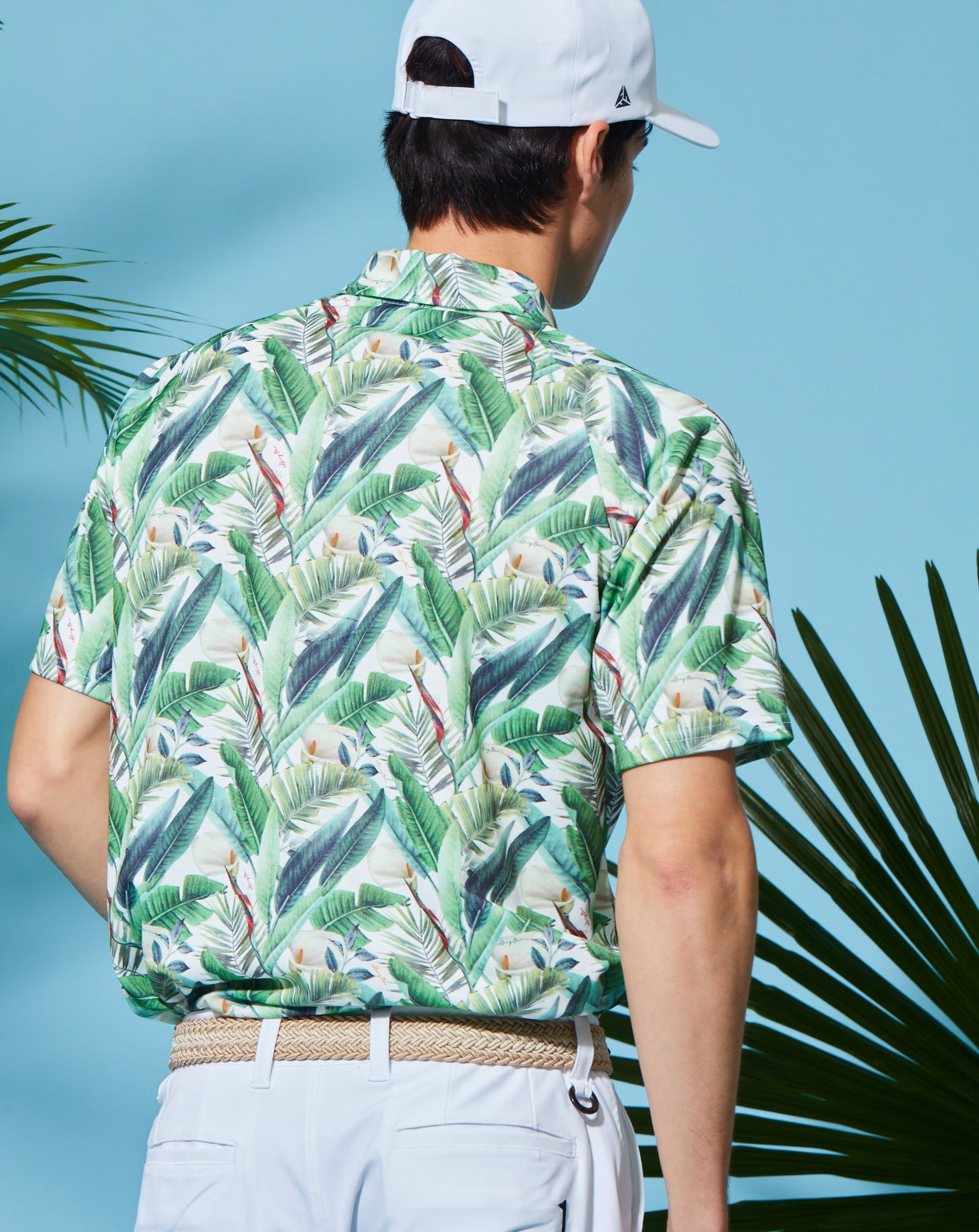 PRINT RESORT RAGLAN POLO/プリントリゾートラグランポロ