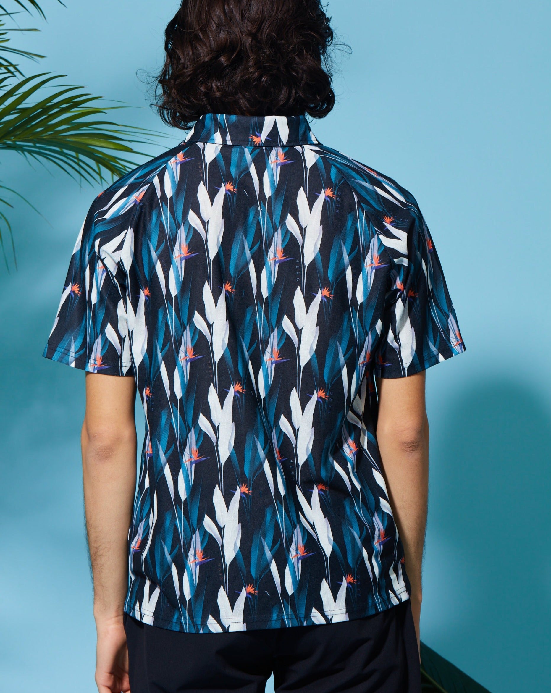 PRINT RESORT RAGLAN POLO/プリントリゾートラグランポロ