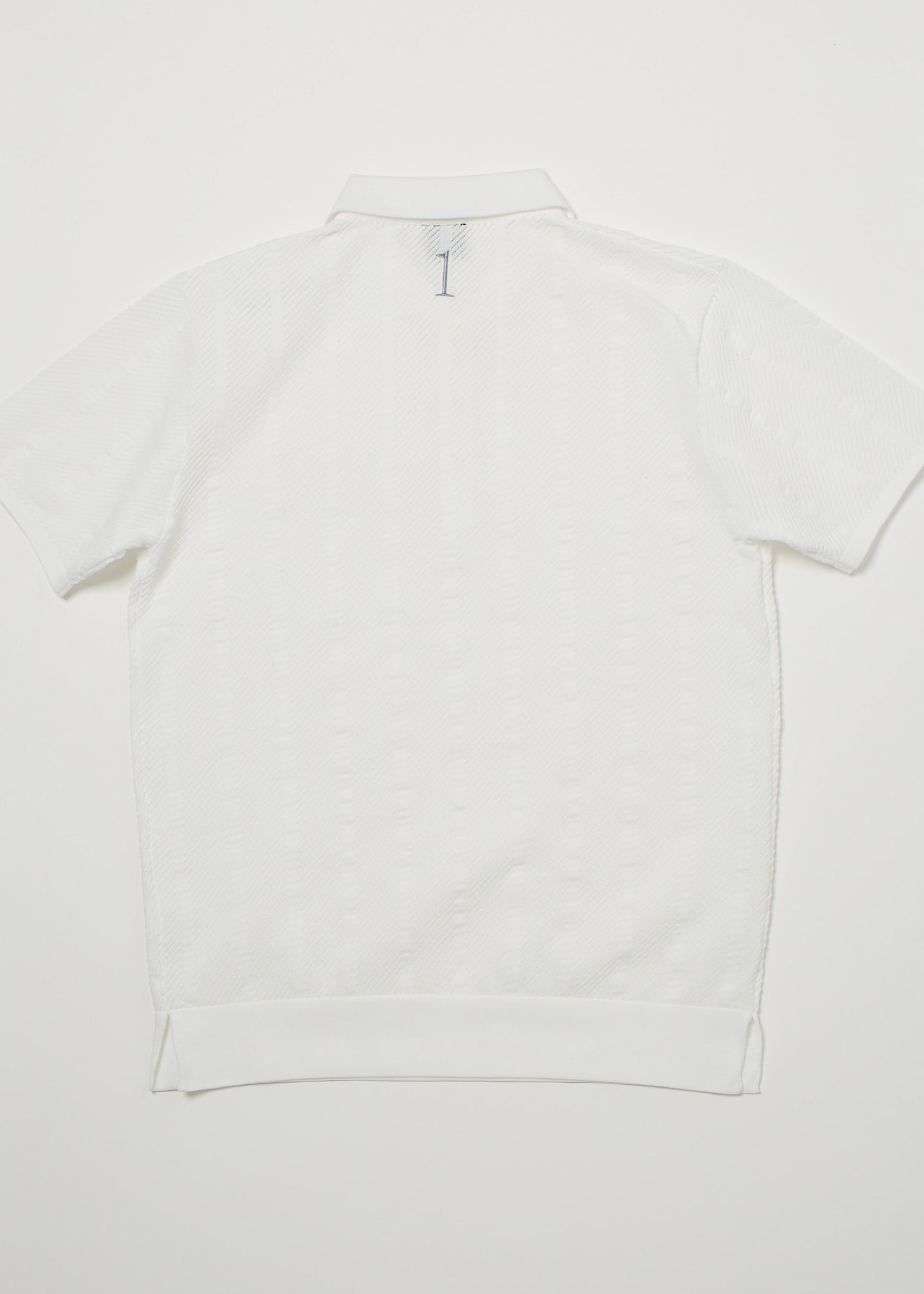 【在庫僅か】STRIPE MESH KNIT POLO/ストライプメッシュニットポロ レディース
