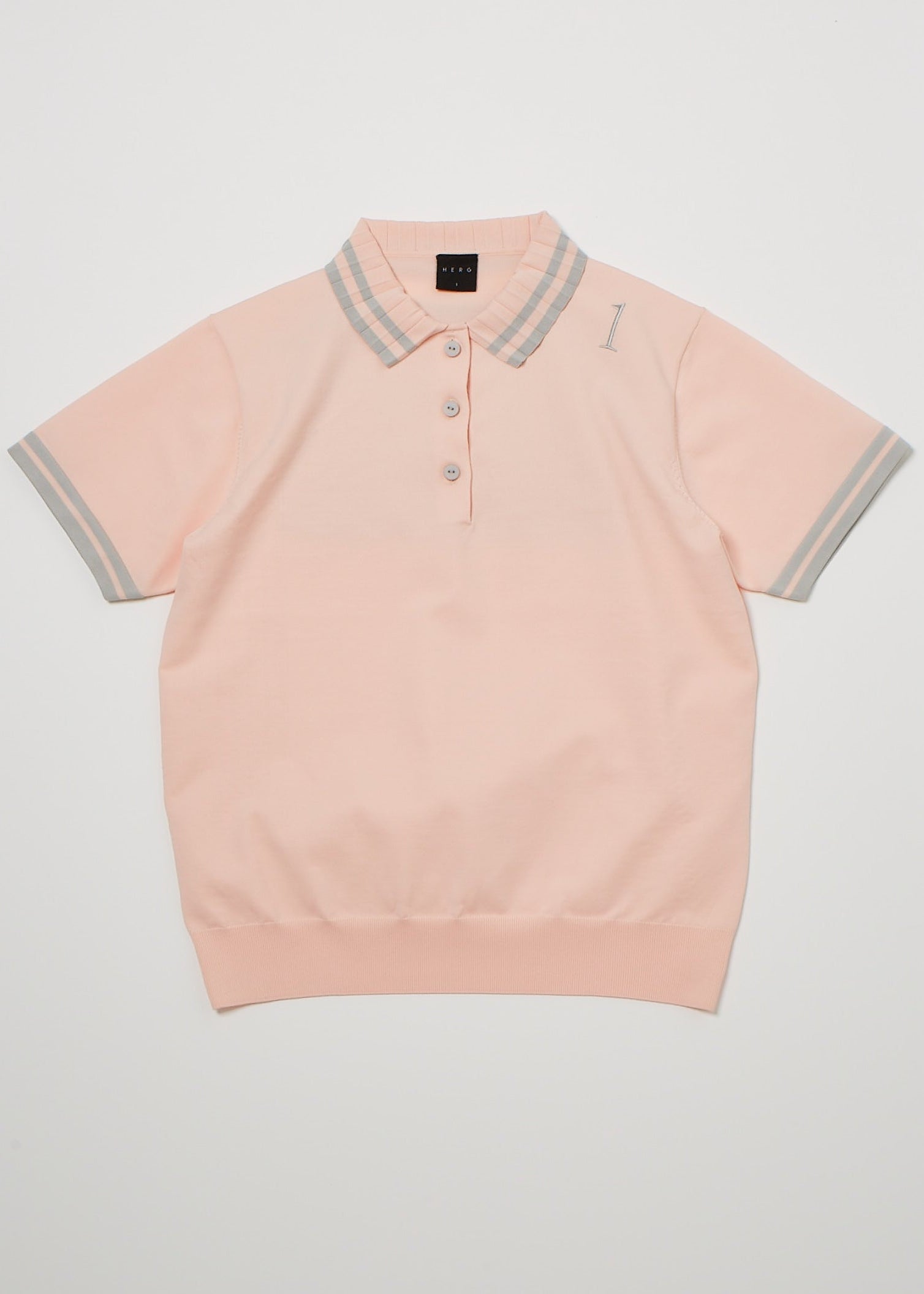 PLEATED KINIT POLO