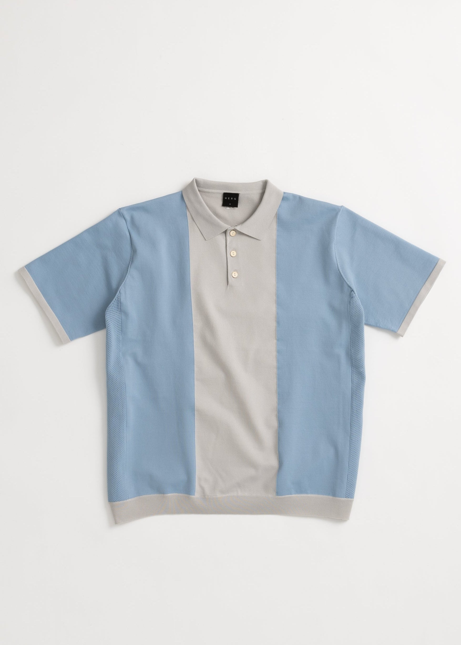 LIGHT BIG STRIPE KNIT POLO