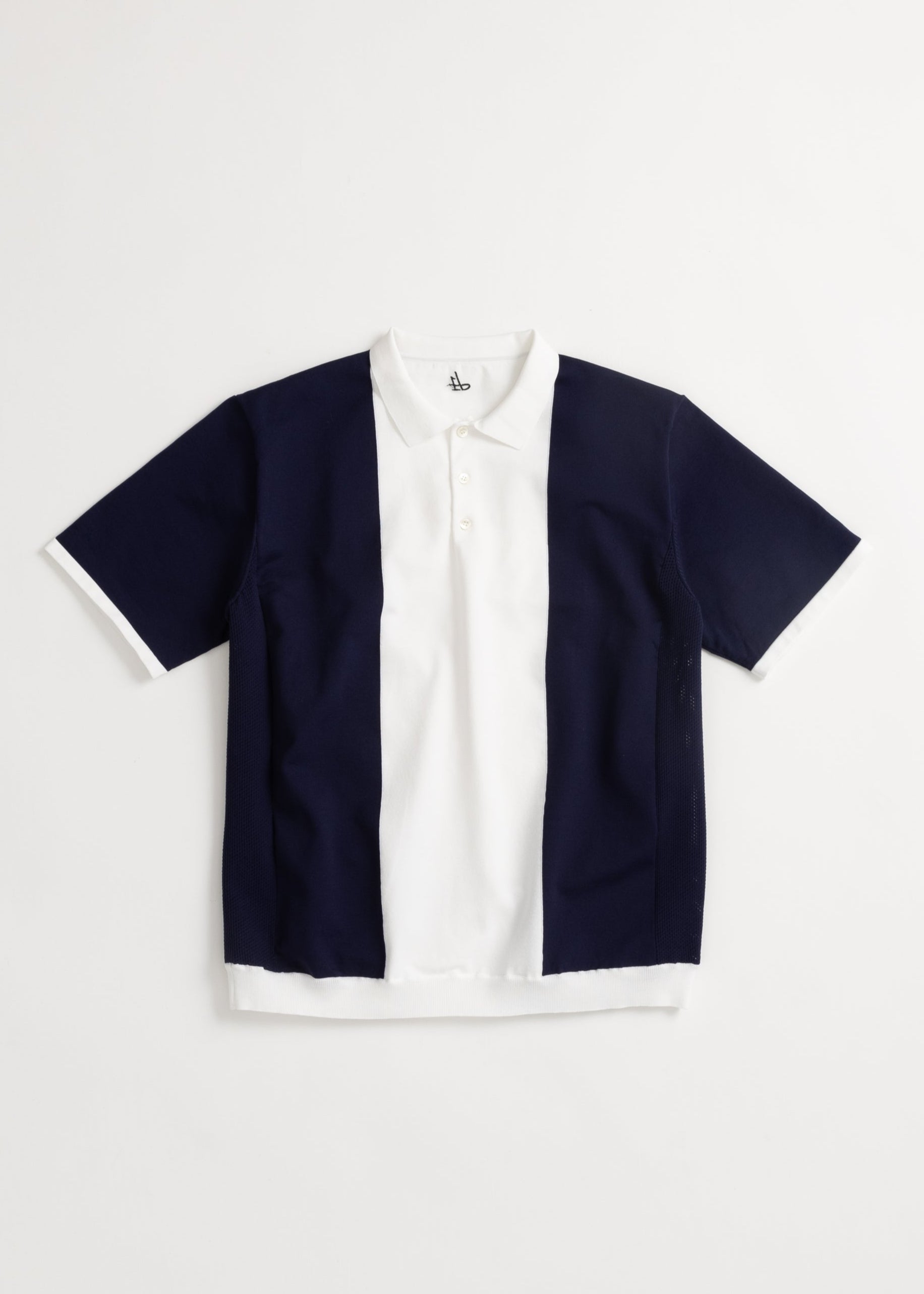 LIGHT BIG STRIPE KNIT POLO
