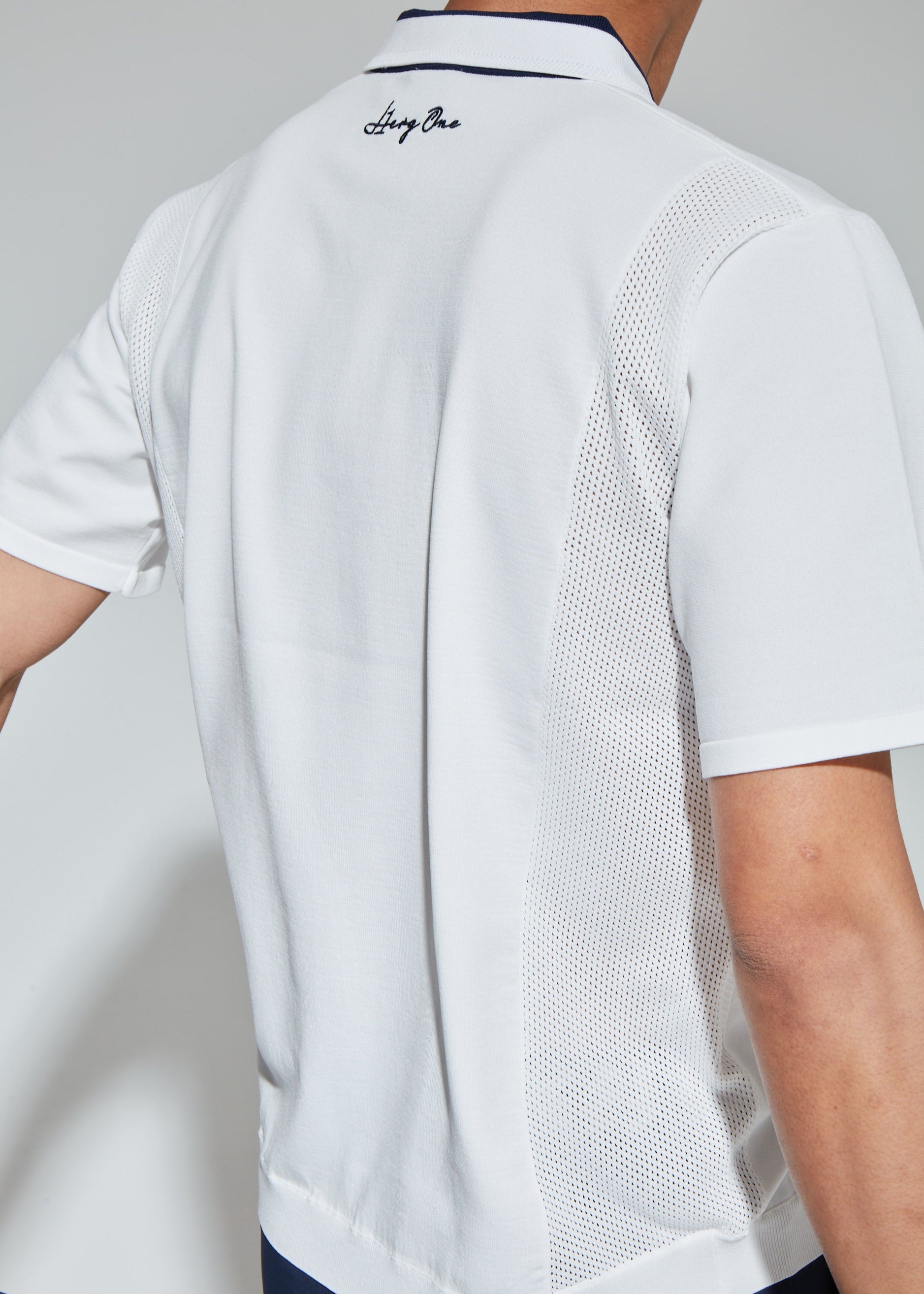 HIBRID MESH KNIT POLO MEN