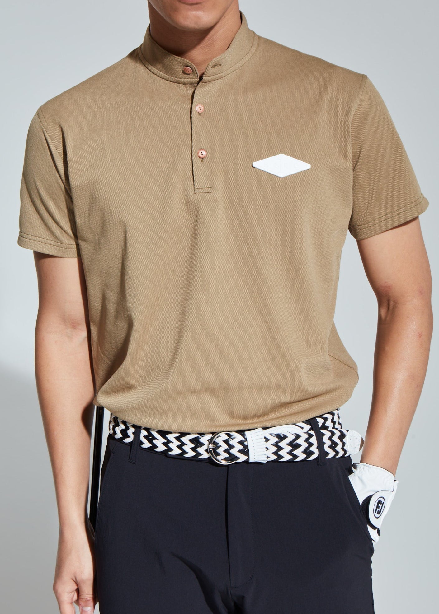STAND COLLOR POLO-スタンドカラーポロ メンズ