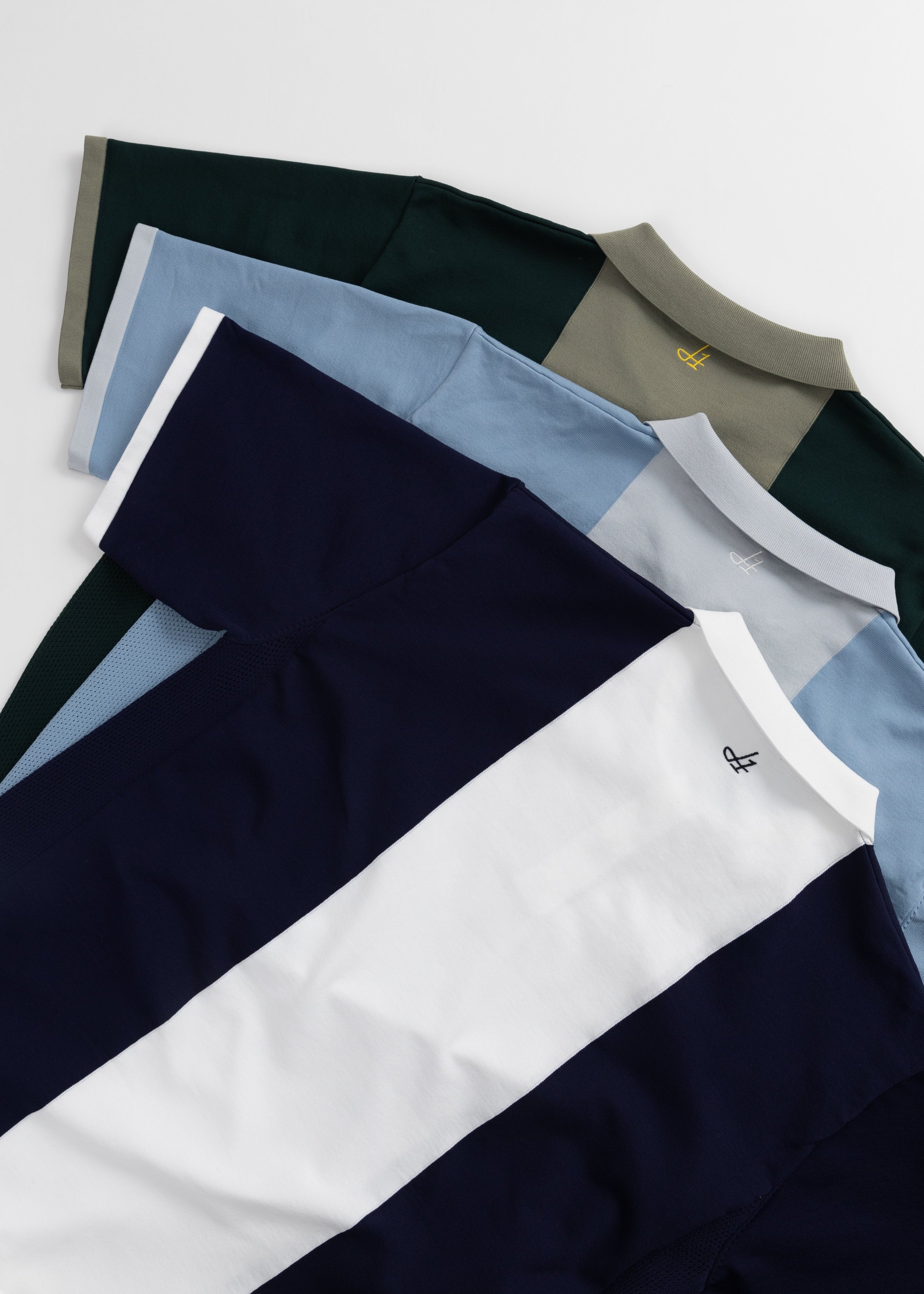 LIGHT BIG STRIPE KNIT POLO