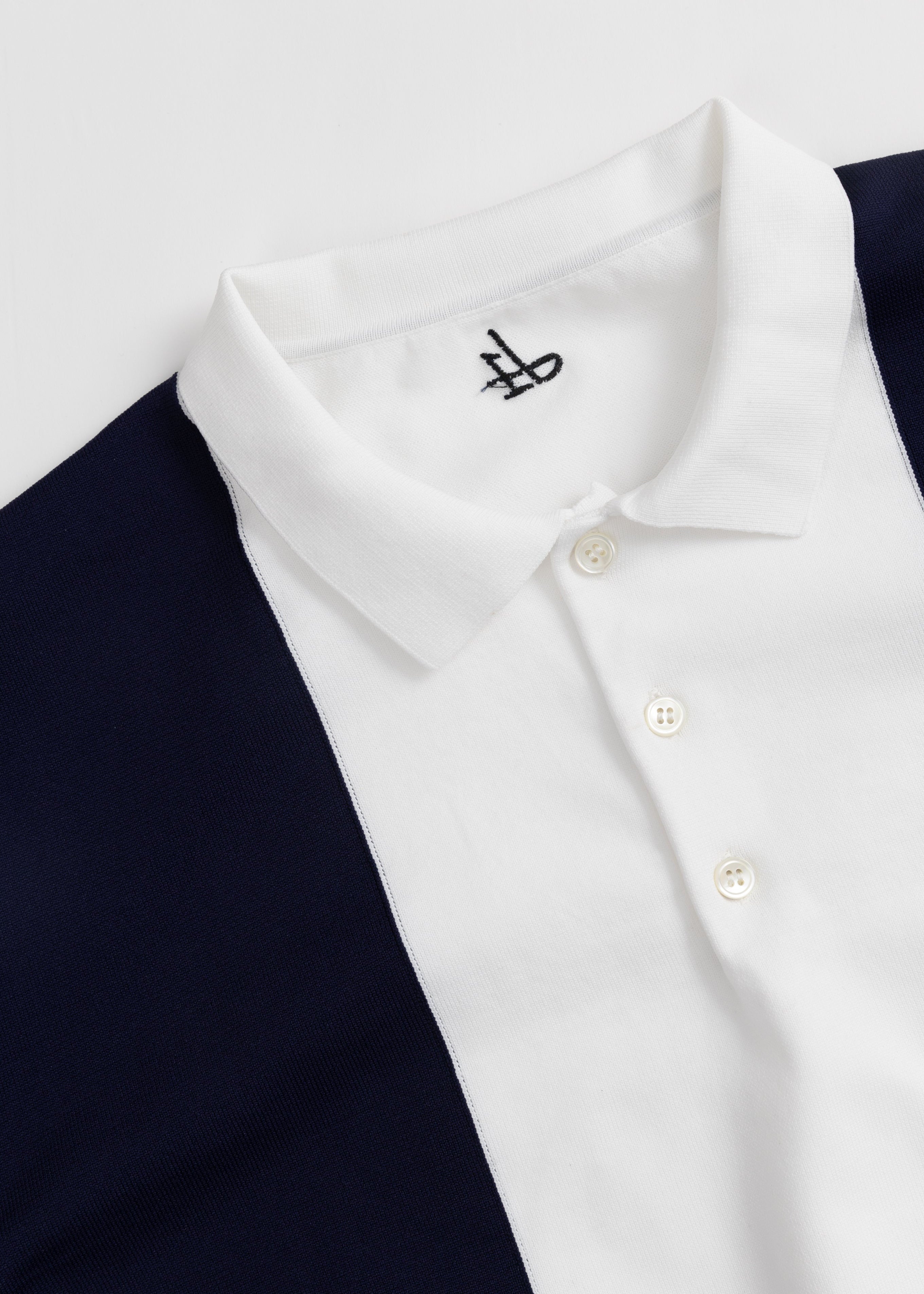 LIGHT BIG STRIPE KNIT POLO