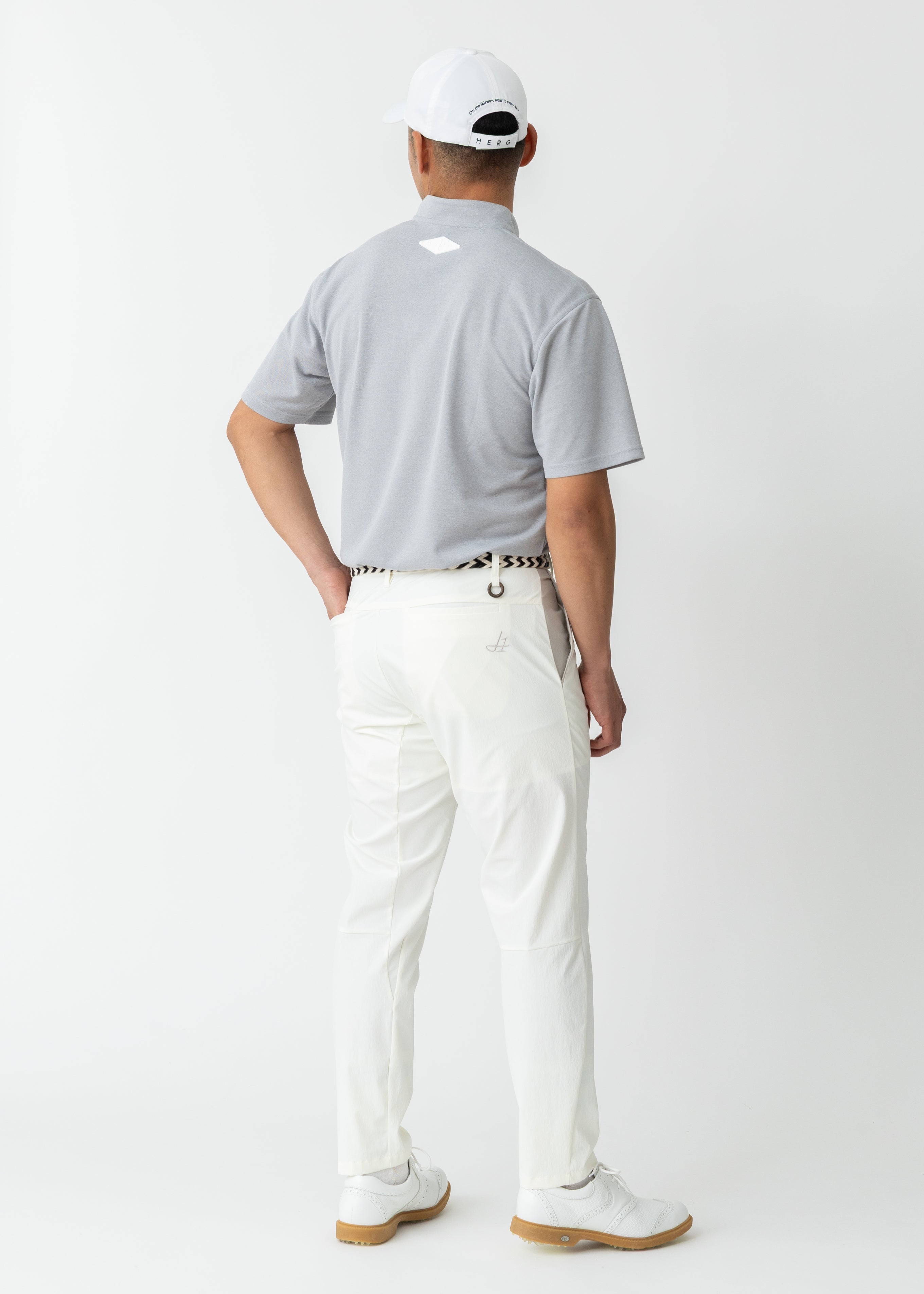 【2025 NEW】STAND COLLOR &THREE-LINE H EMBROIDERY POLO
