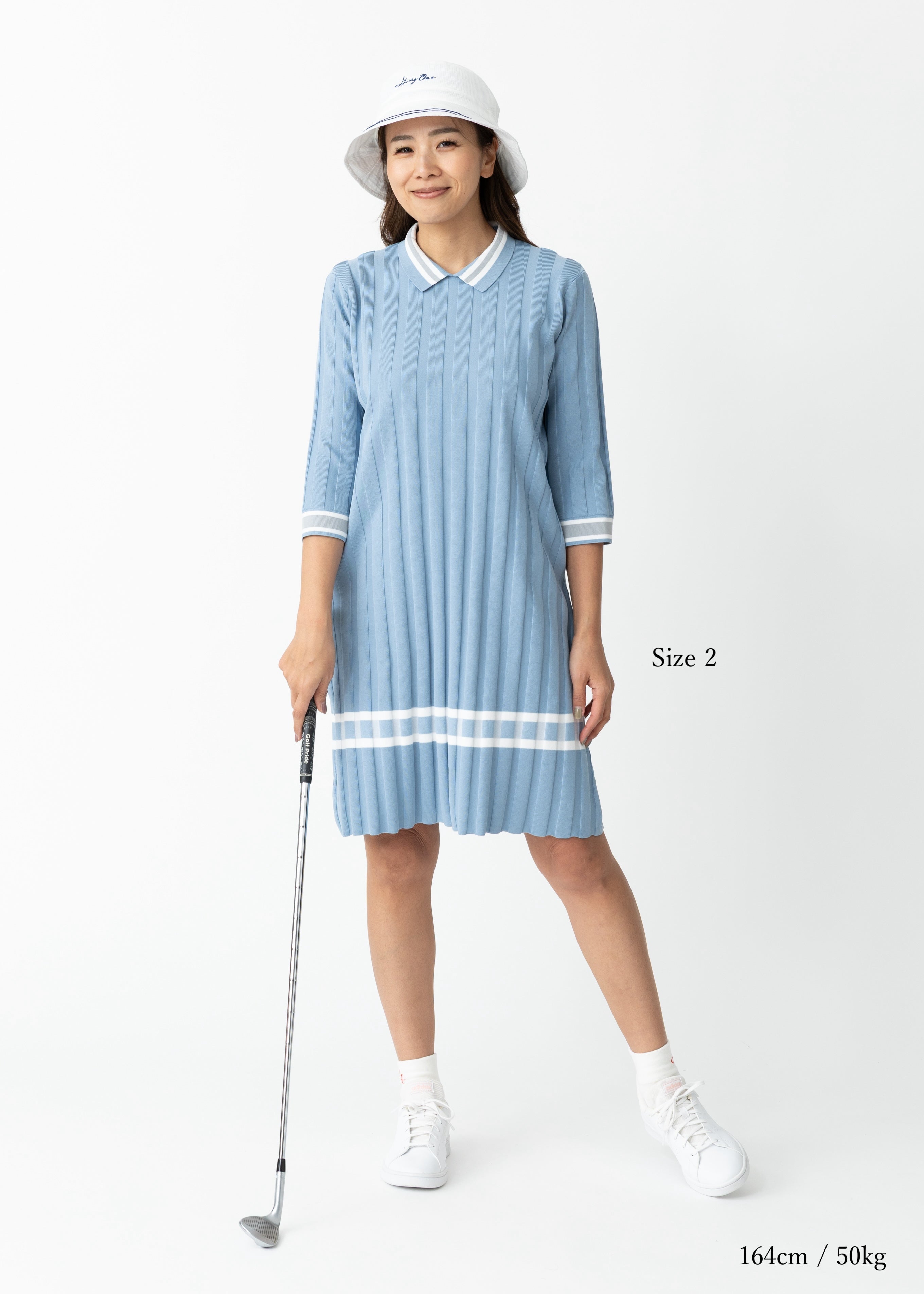 LIGHT WIDE RIBBED KNIT ONE-PIECE