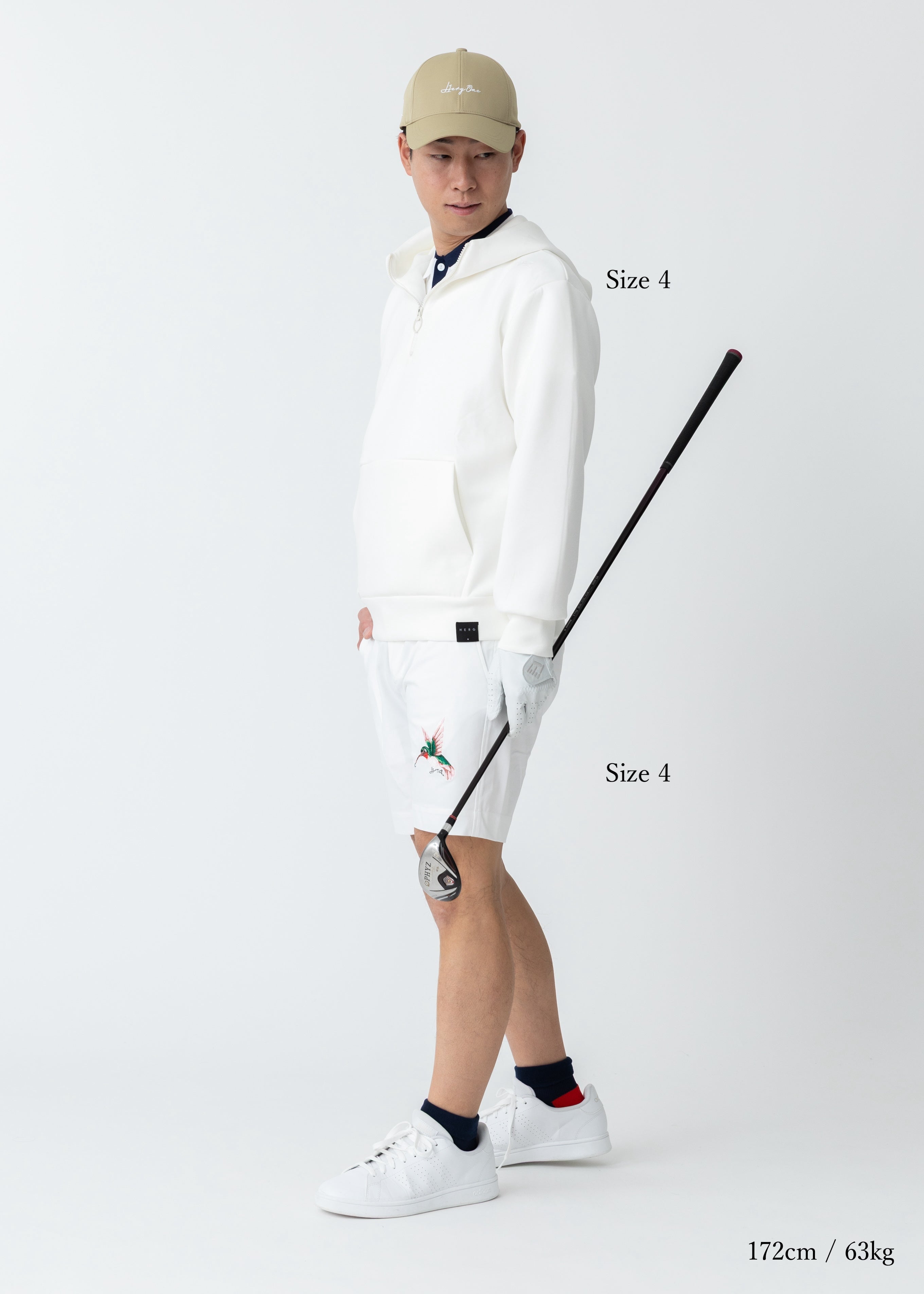 ハーフジップフーディ・メンズ