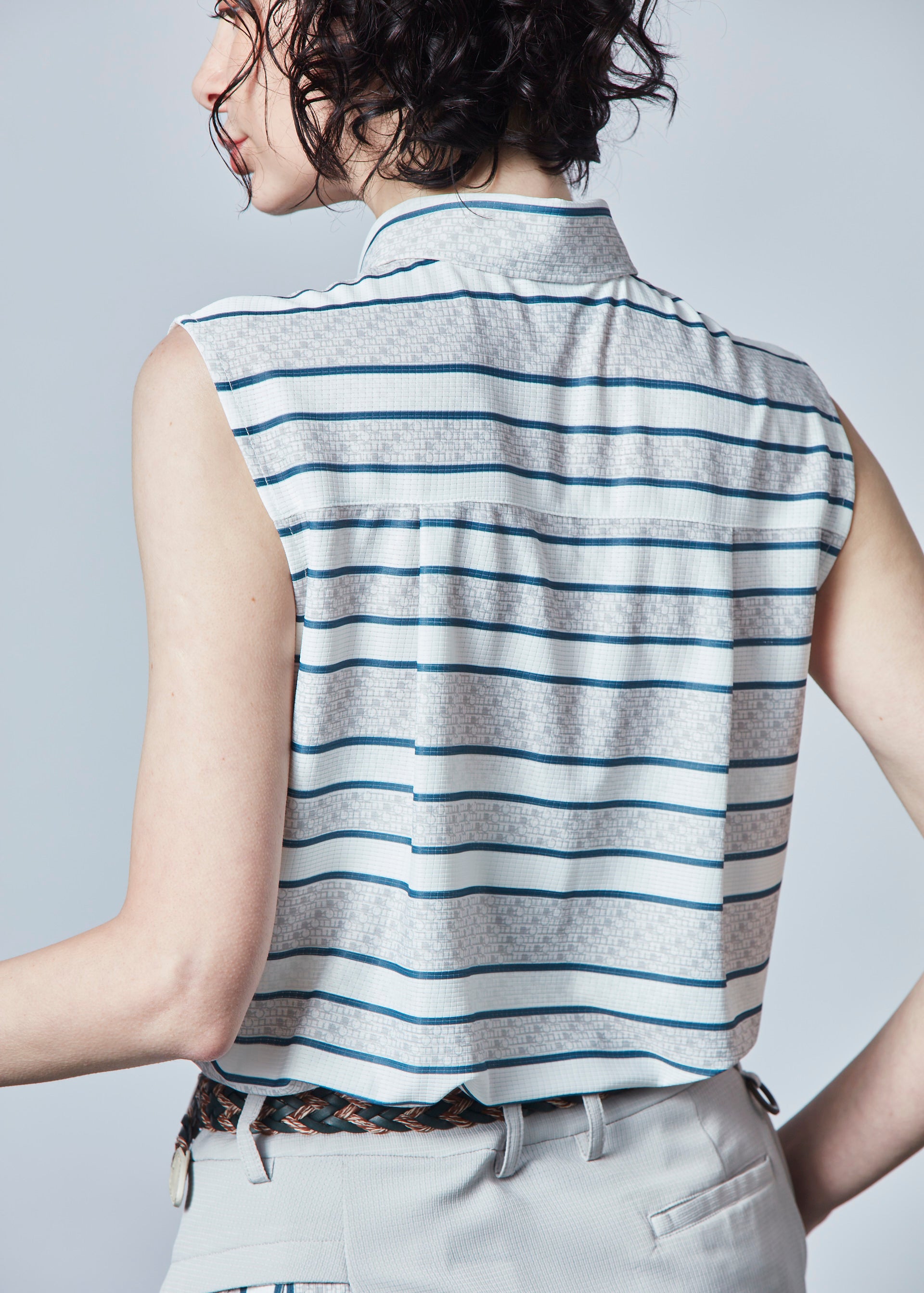 【NEW】サマープリントオーバーノースリーブ