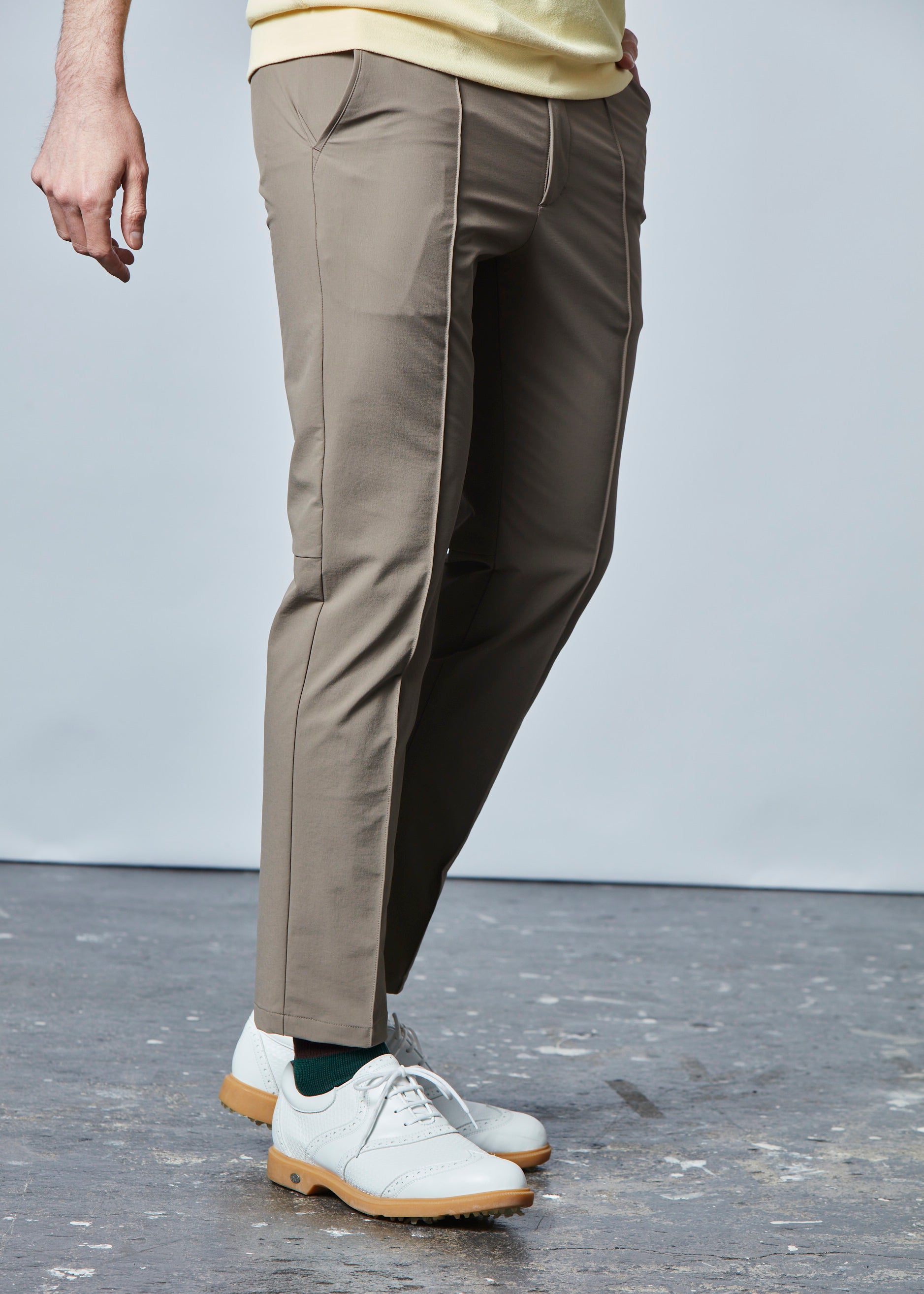 【NEW】ピンタックナイロンストレッチパンツ