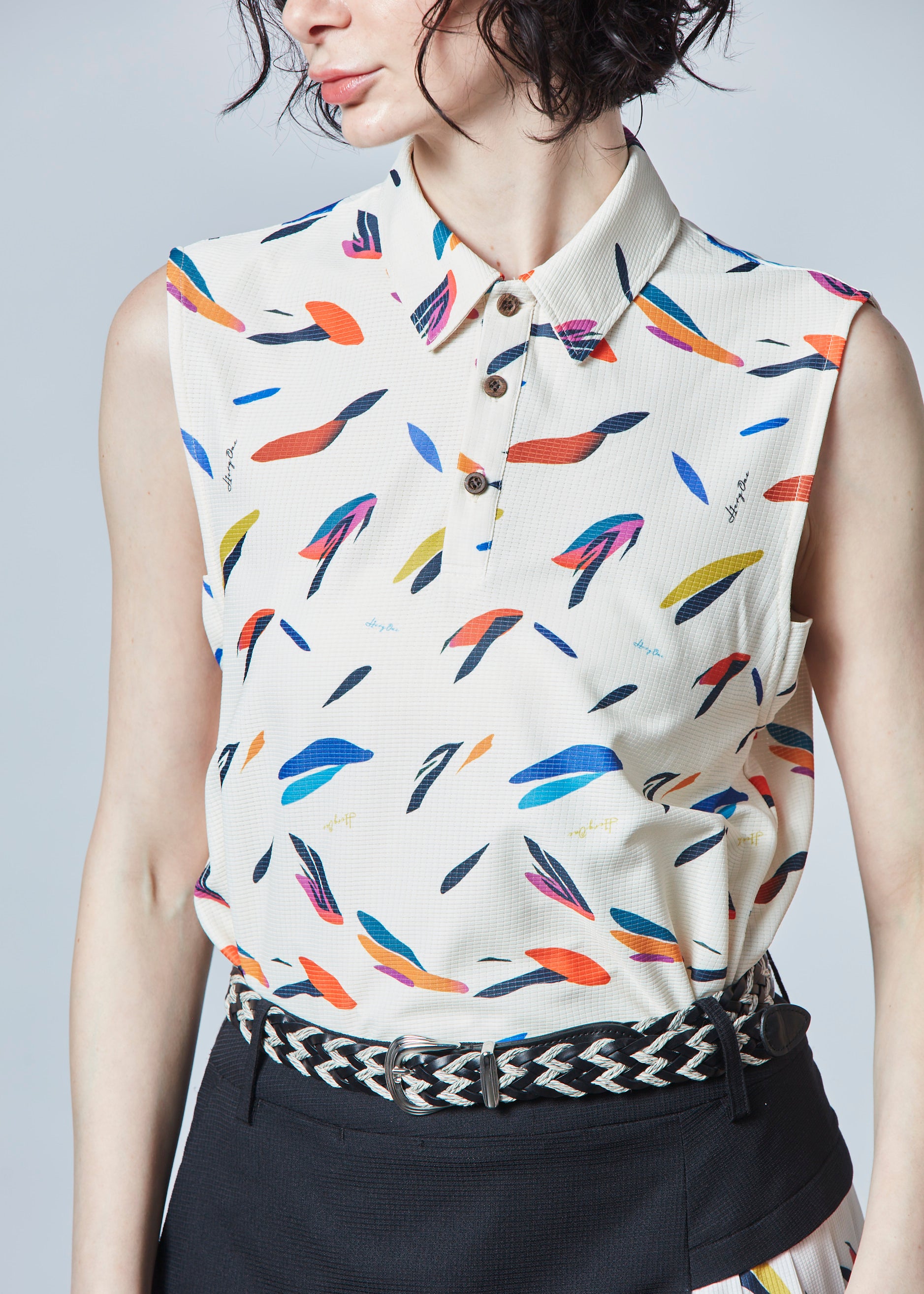 【NEW】サマープリントオーバーノースリーブ