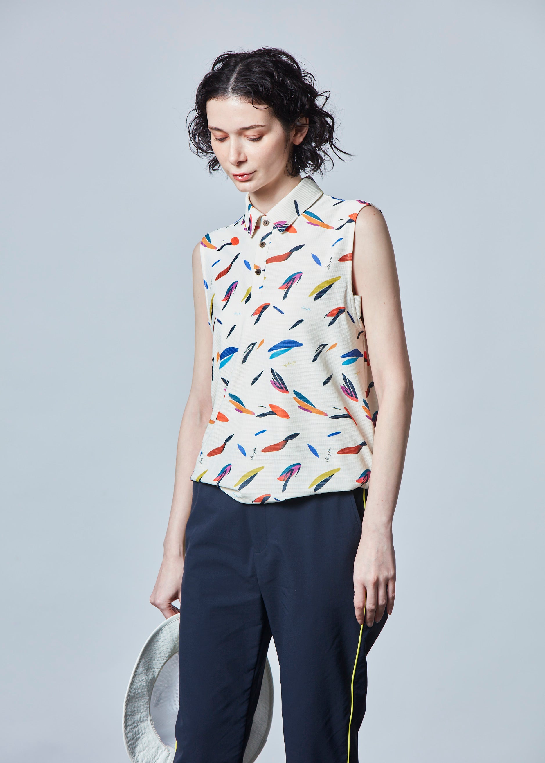 【NEW】サマープリントオーバーノースリーブ