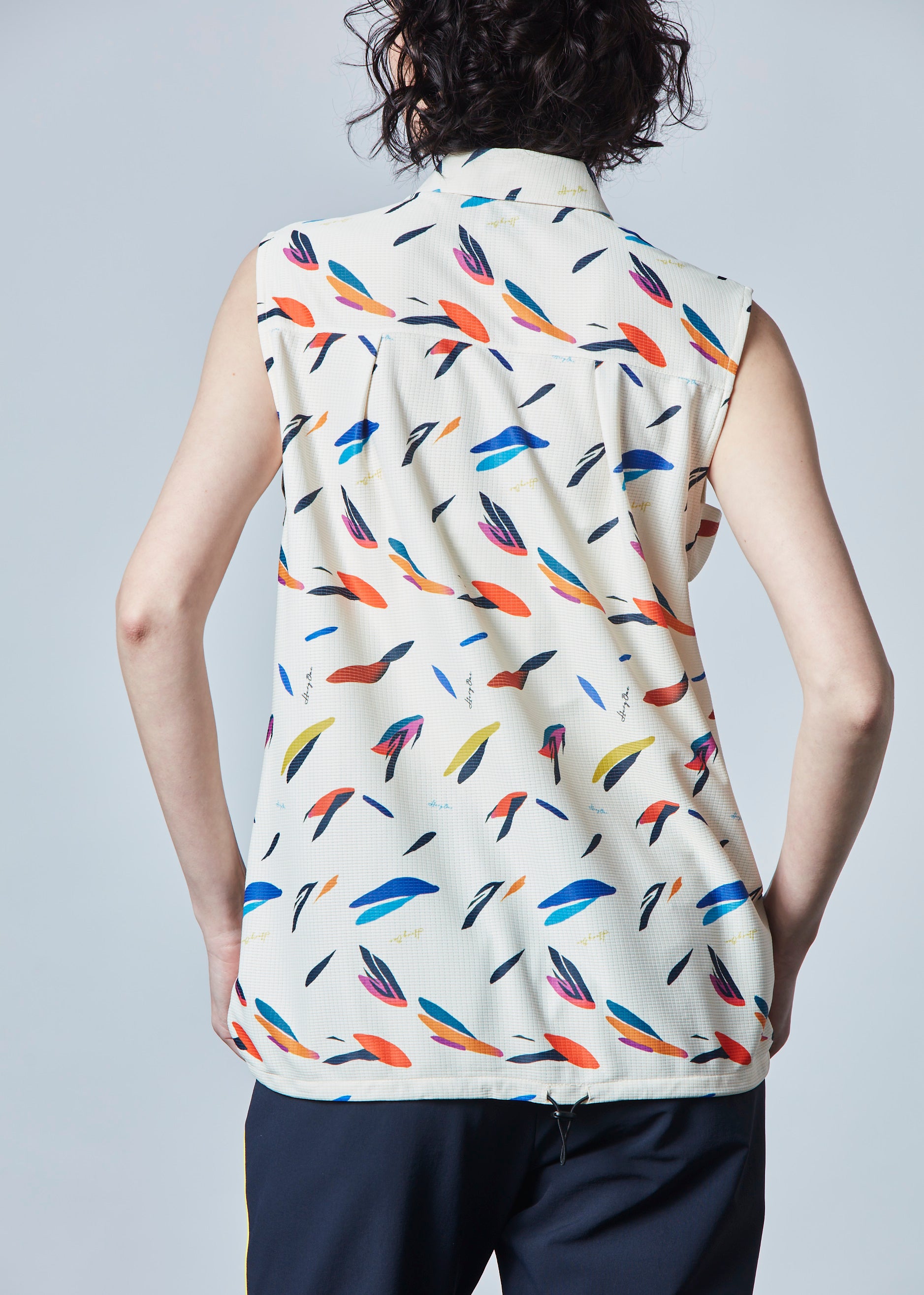 【NEW】サマープリントオーバーノースリーブ