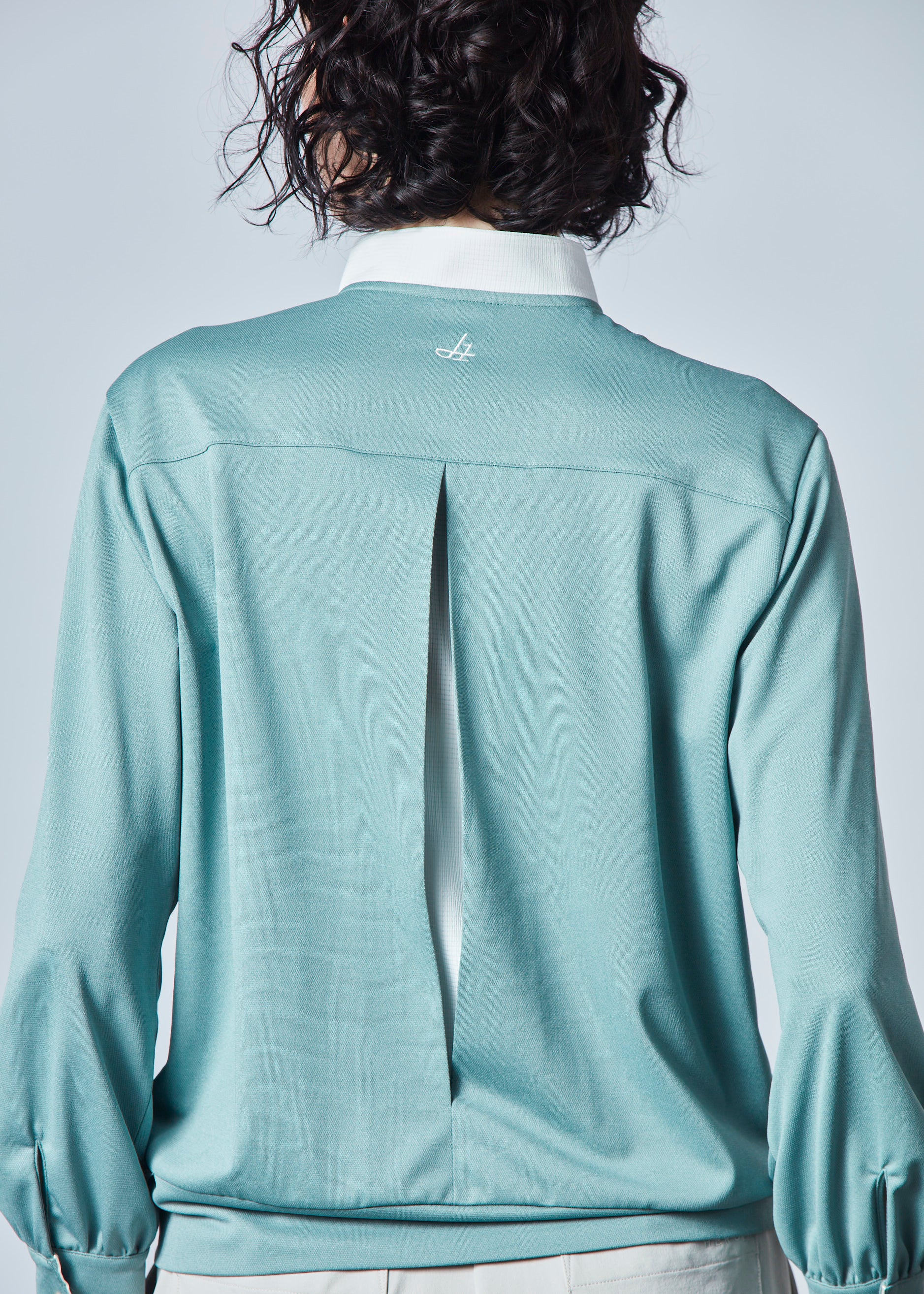 【NEW】スタンドカラーピケポロブラウス