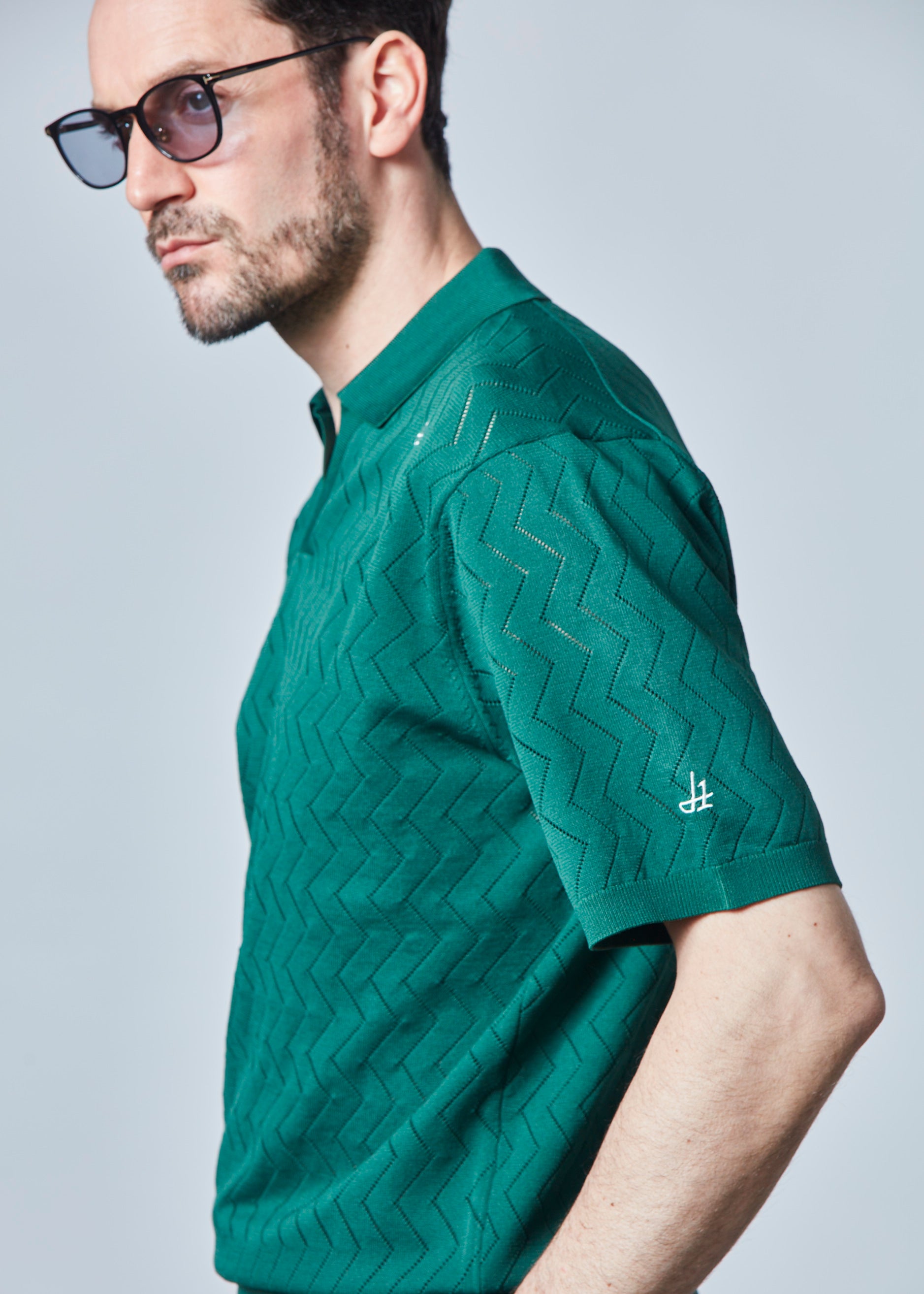 【NEW】スキッパーメッシュニットポロ