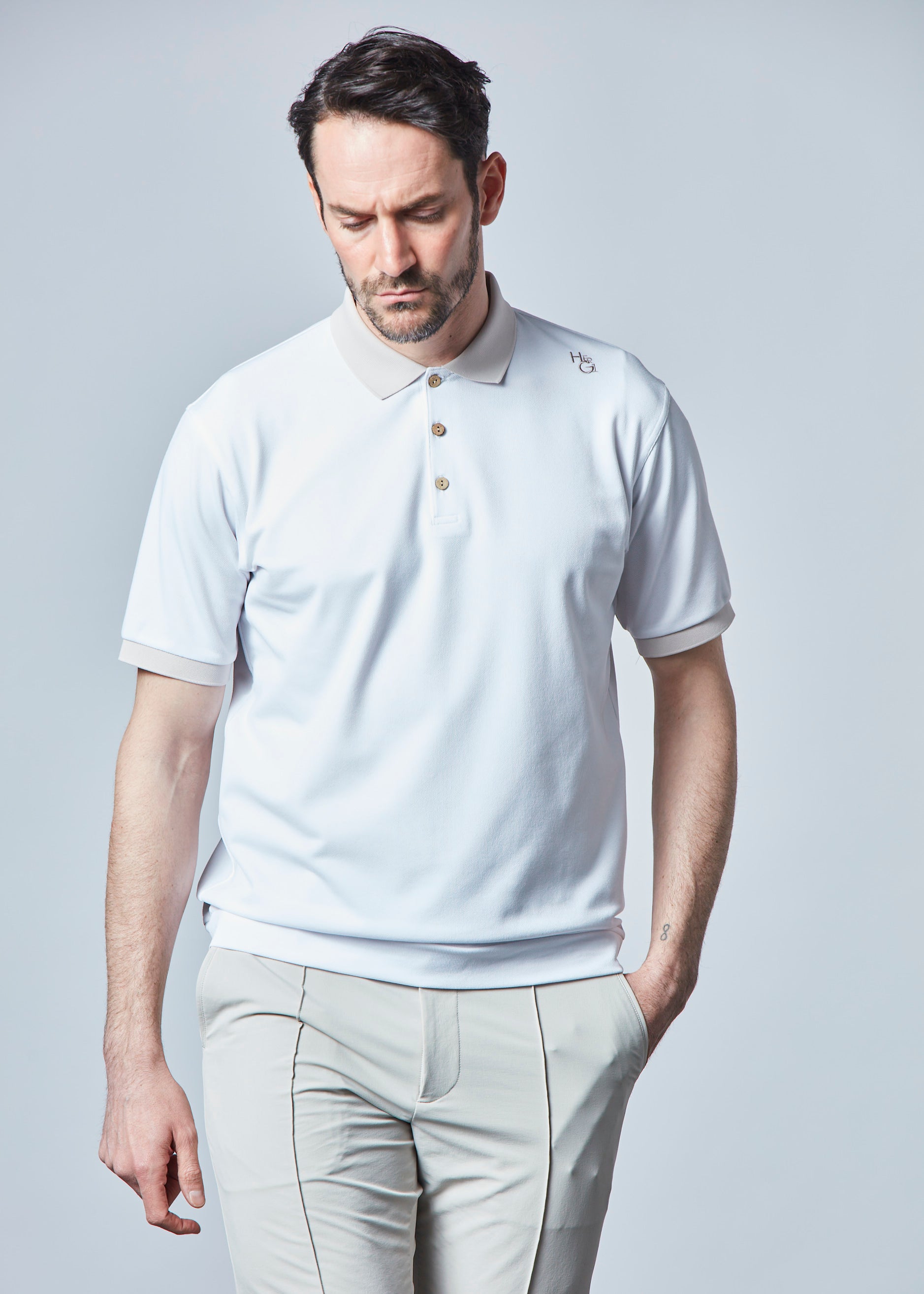 【NEW】ピンタックナイロンストレッチパンツ