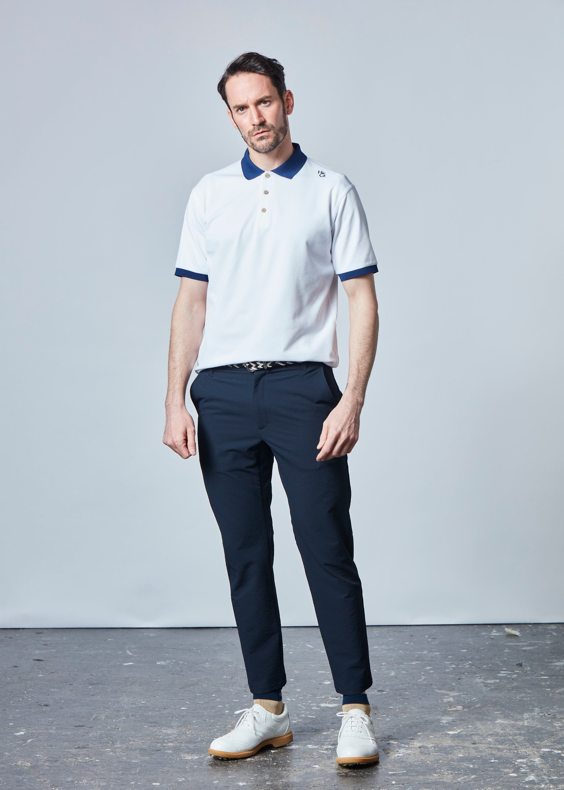 【NEW】エクスクルーシブホワイトモジュラーポロ