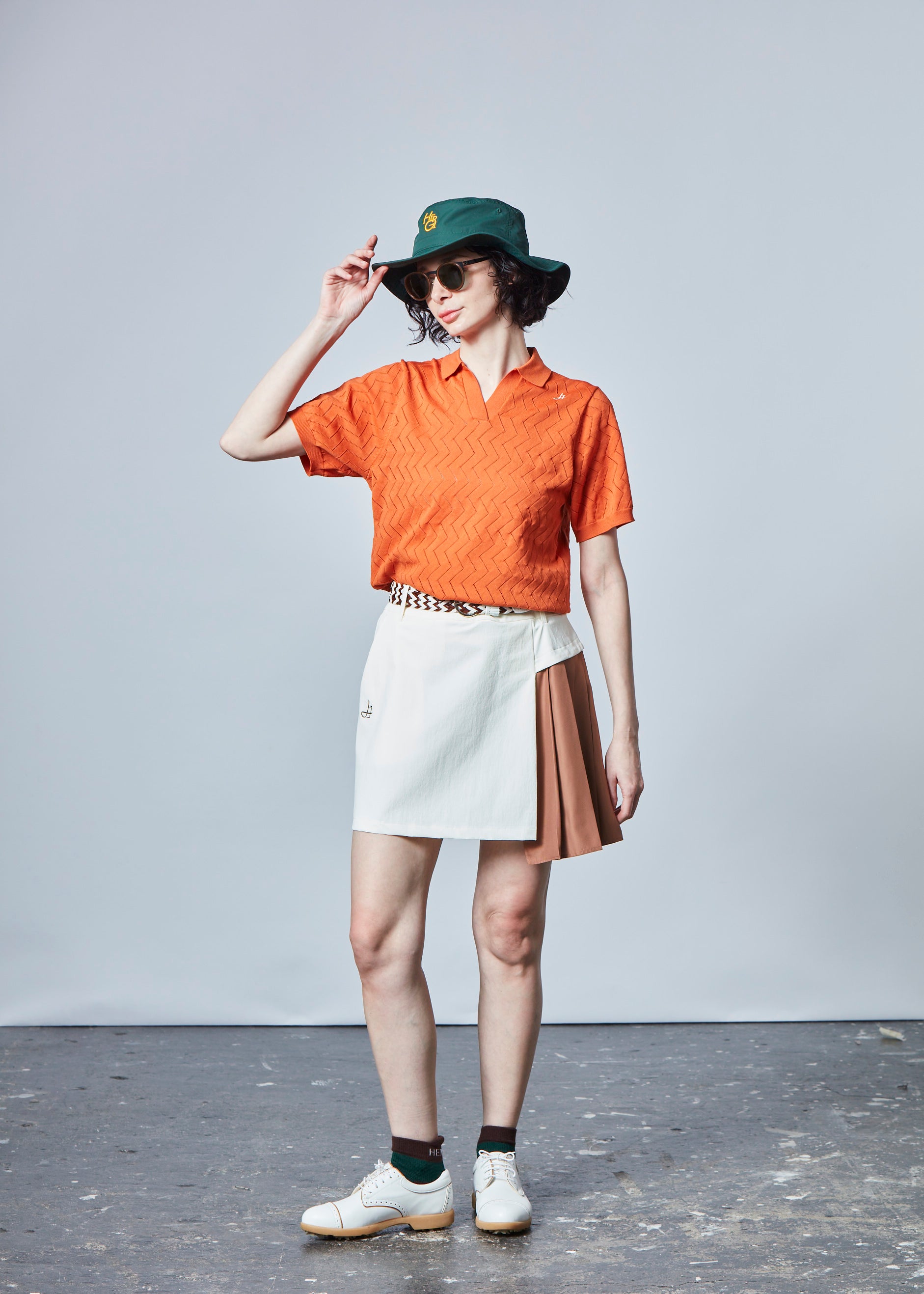 【NEW】スキッパーメッシュニットポロ