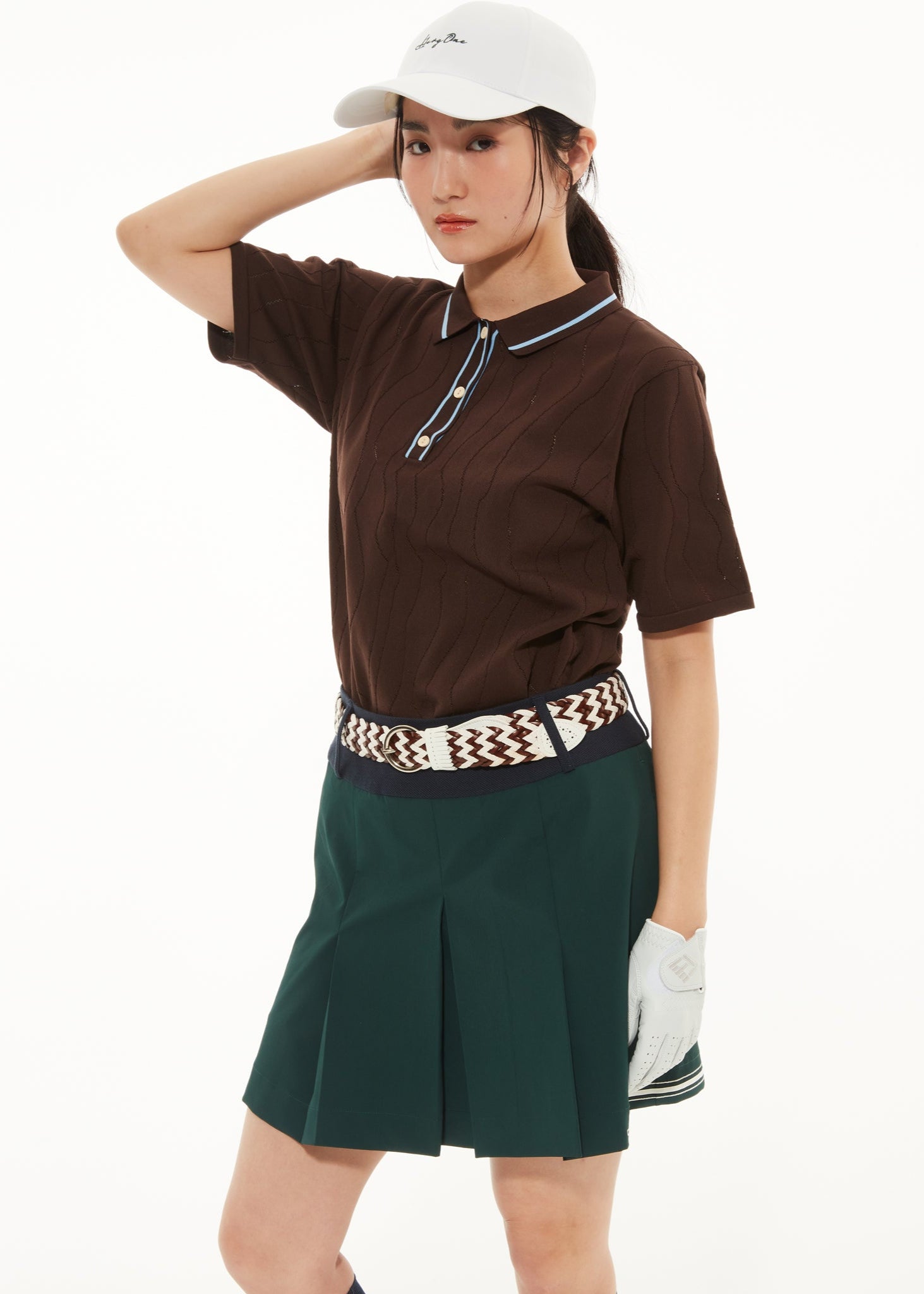 SPORTEX DUAL FABRIC TUCK SKIRT