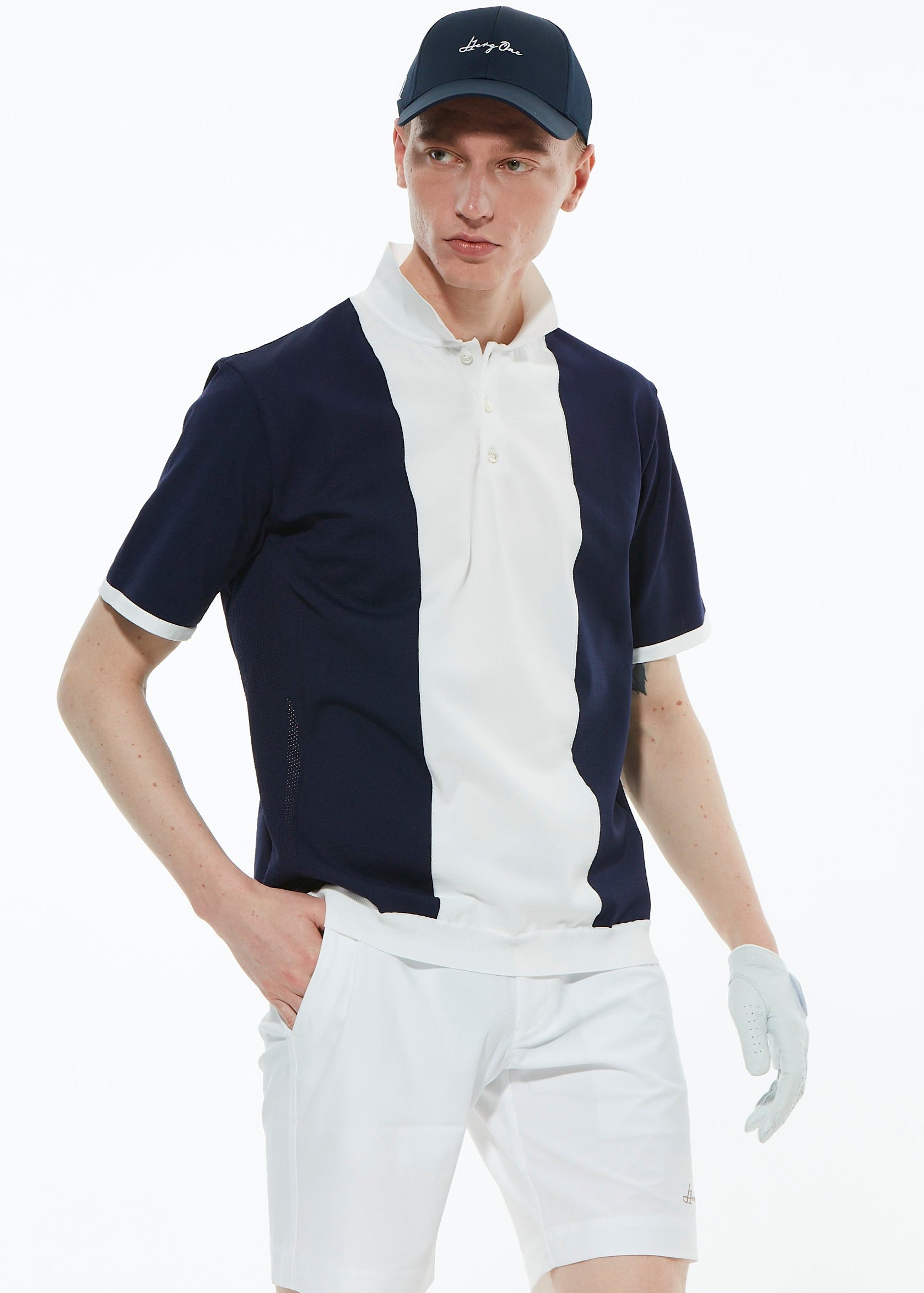 LIGHT BIG STRIPE KNIT POLO