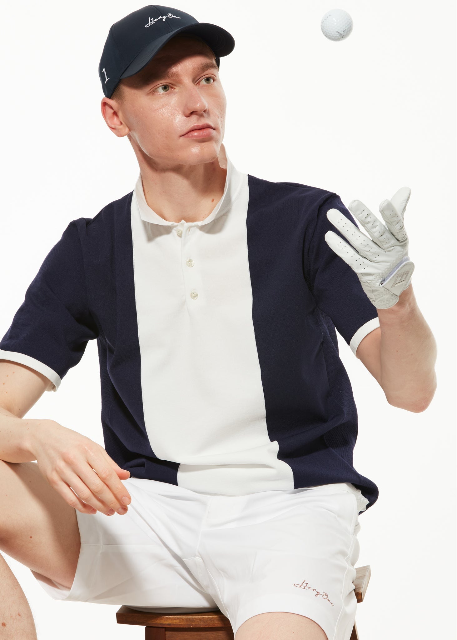 LIGHT BIG STRIPE KNIT POLO