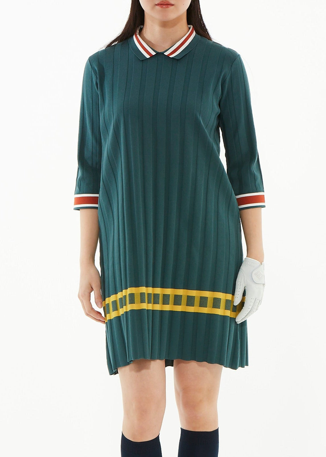 LIGHT WIDE RIBBED KNIT ONE-PIECE