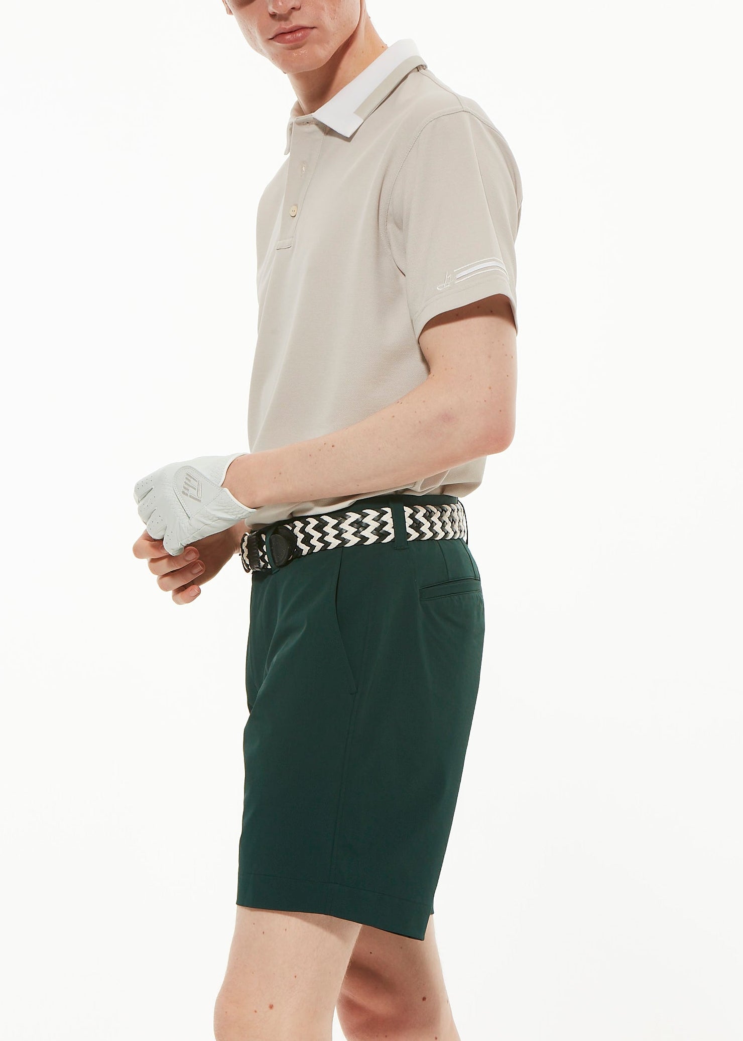PRINT COLLOR &THREE-LINE H EMBROIDERY POLO
