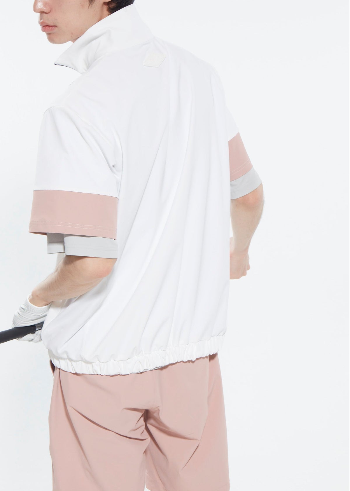 MENS UV CUT&QUICK DRY HALFZIP SHORT SLEEVE
