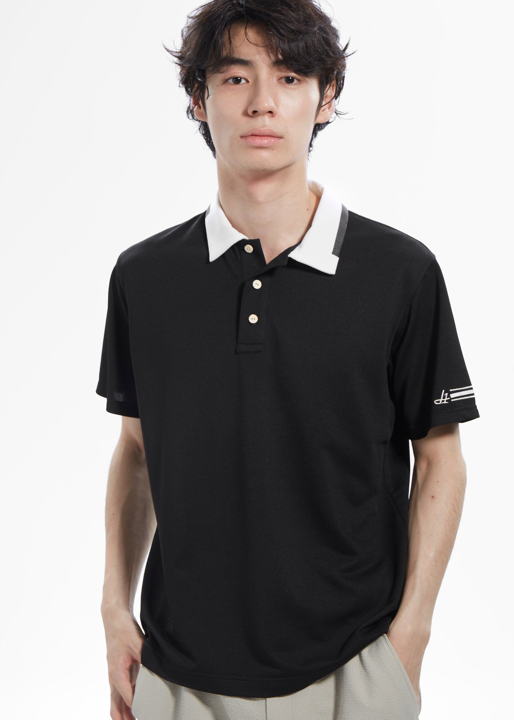 【2025 NEW】PRINT COLLOR &THREE-LINE H EMBROIDERY POLO