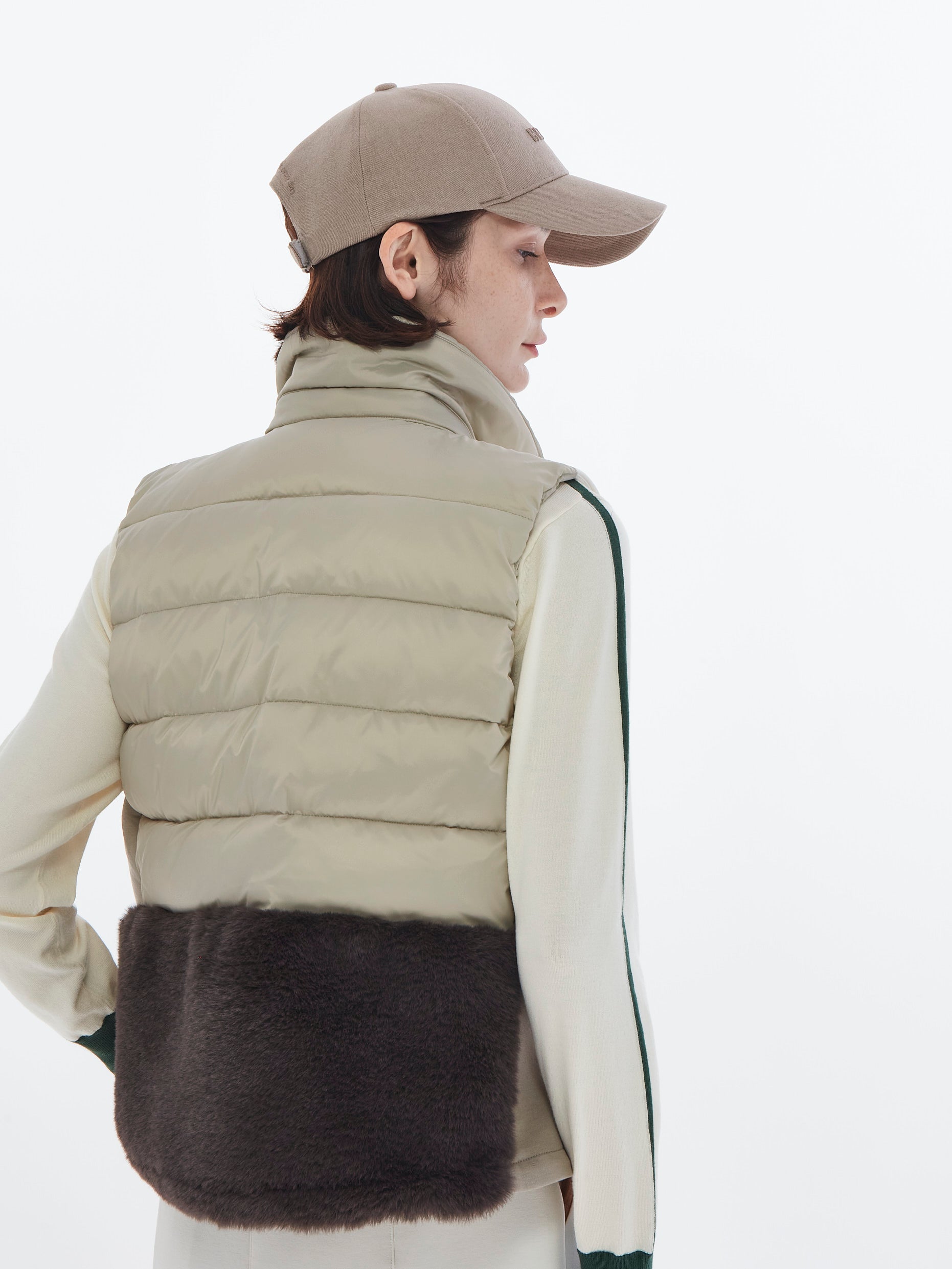 【NEW】ダブルニットパデッドファーベスト