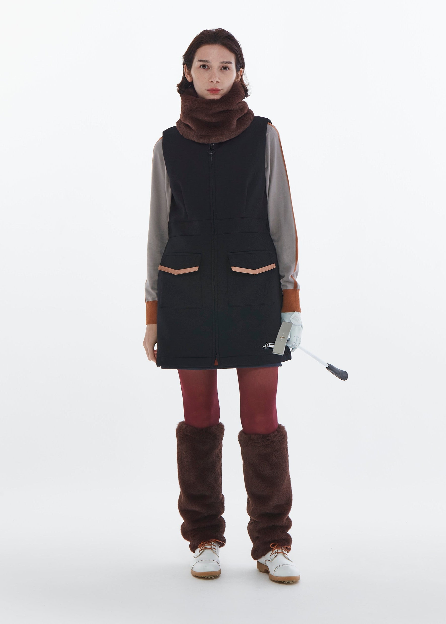 【NEW】ダブルニットベストワンピース