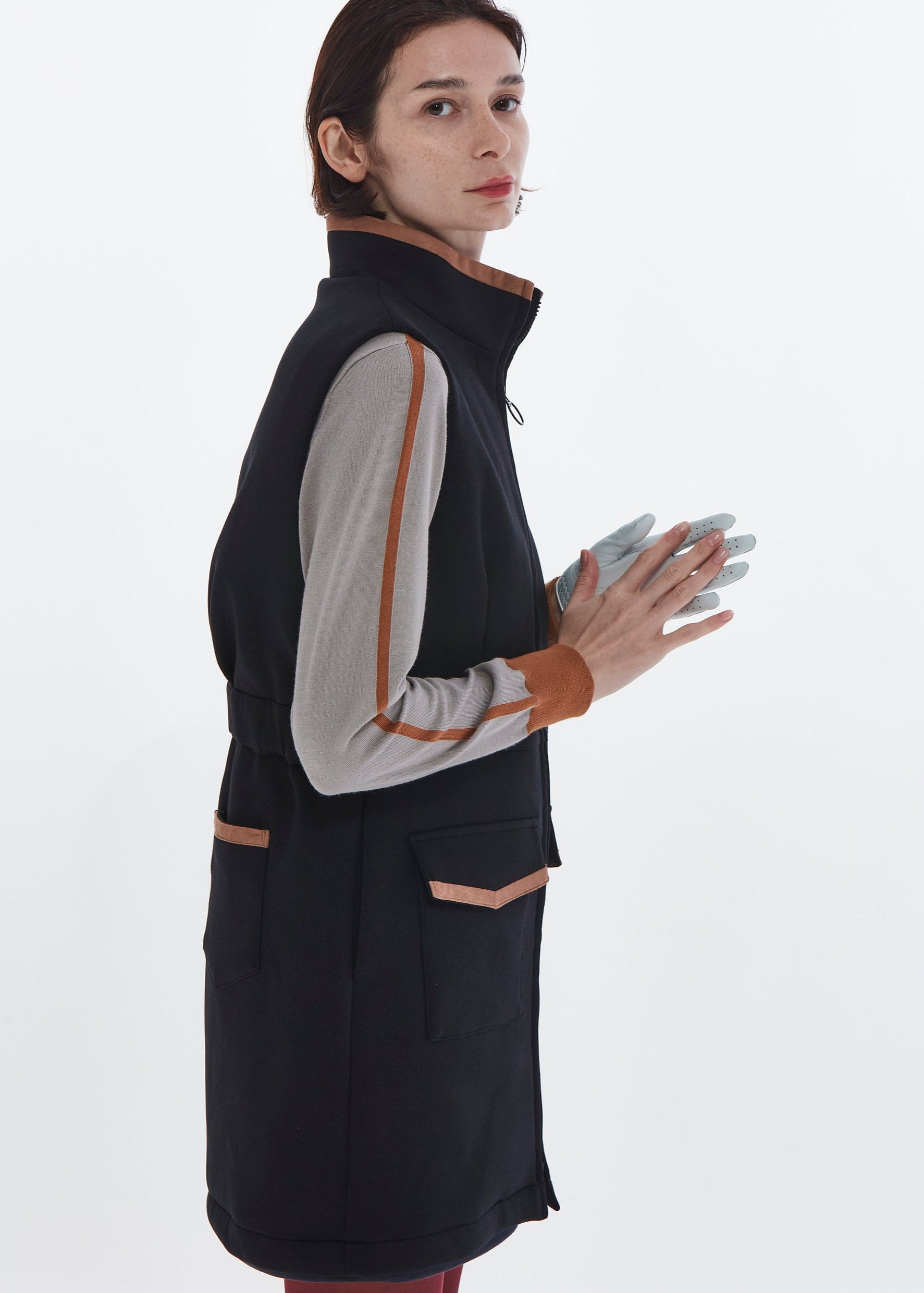 【NEW】ダブルニットベストワンピース