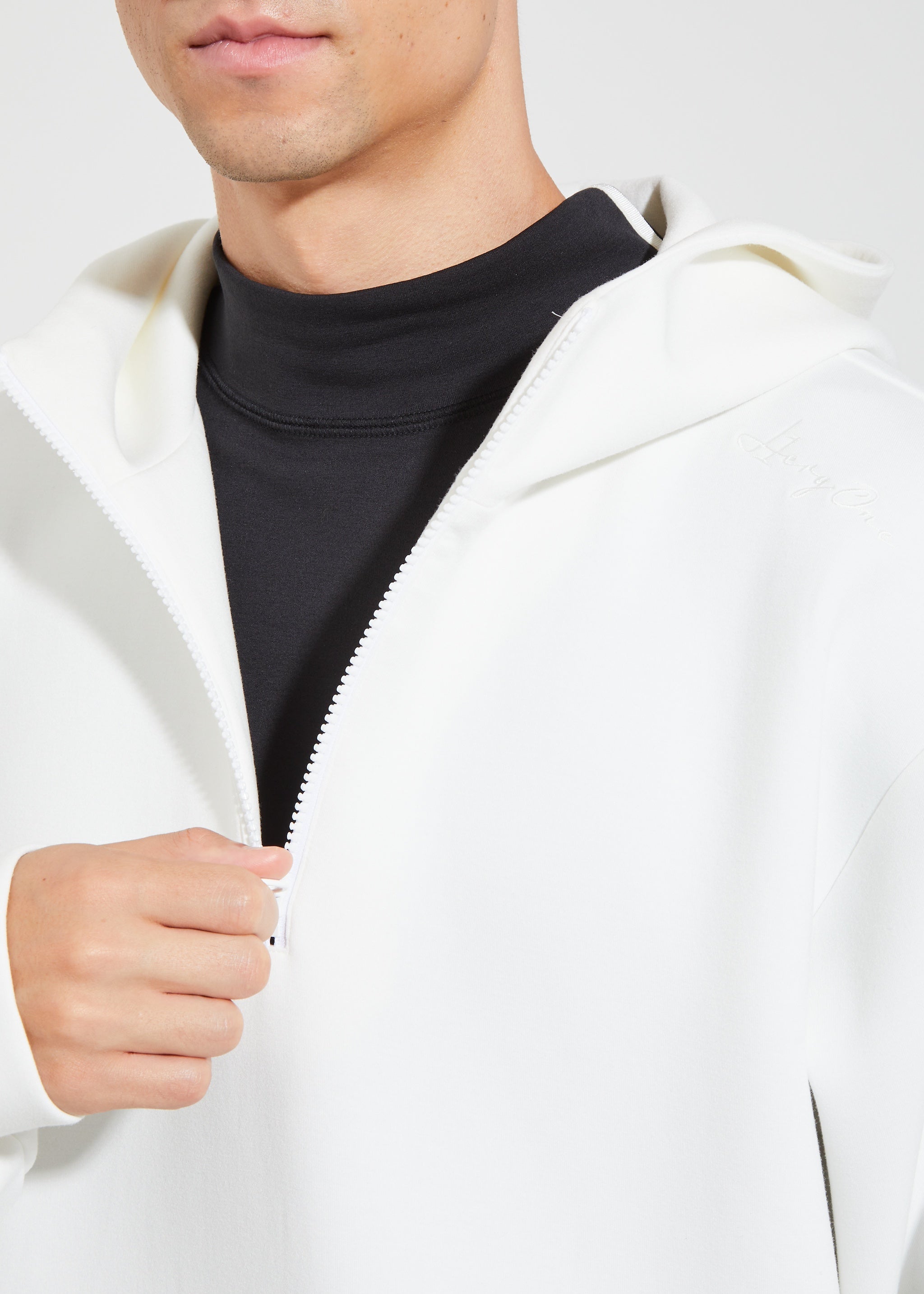 ハーフジップフーディ・メンズ