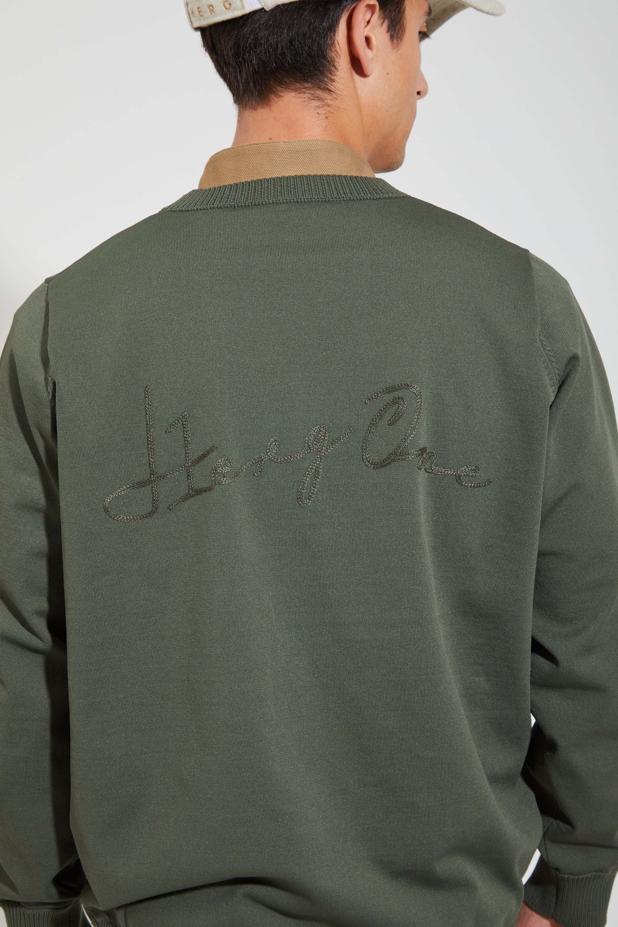 バッククロシェ編みニット・メンズ