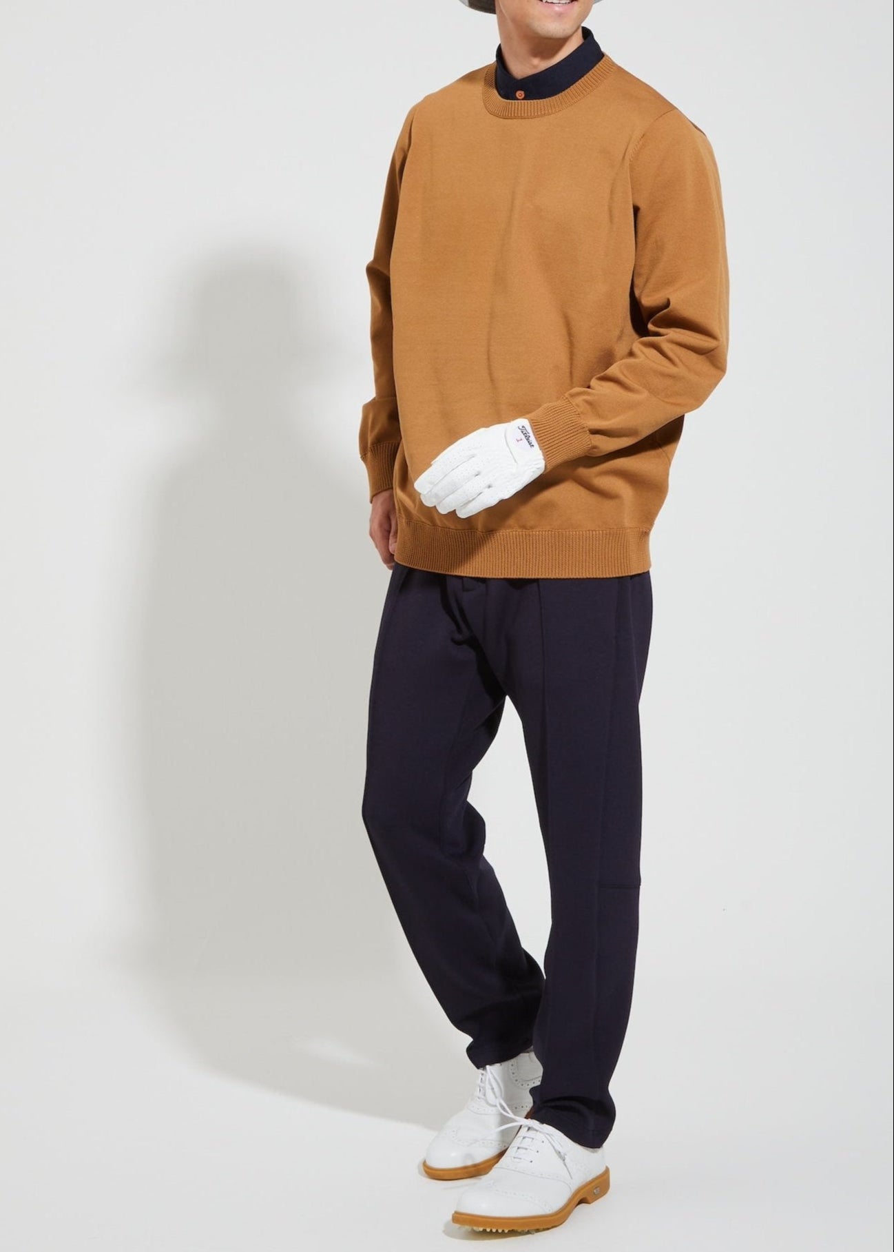 バッククロシェ編みニット・メンズ