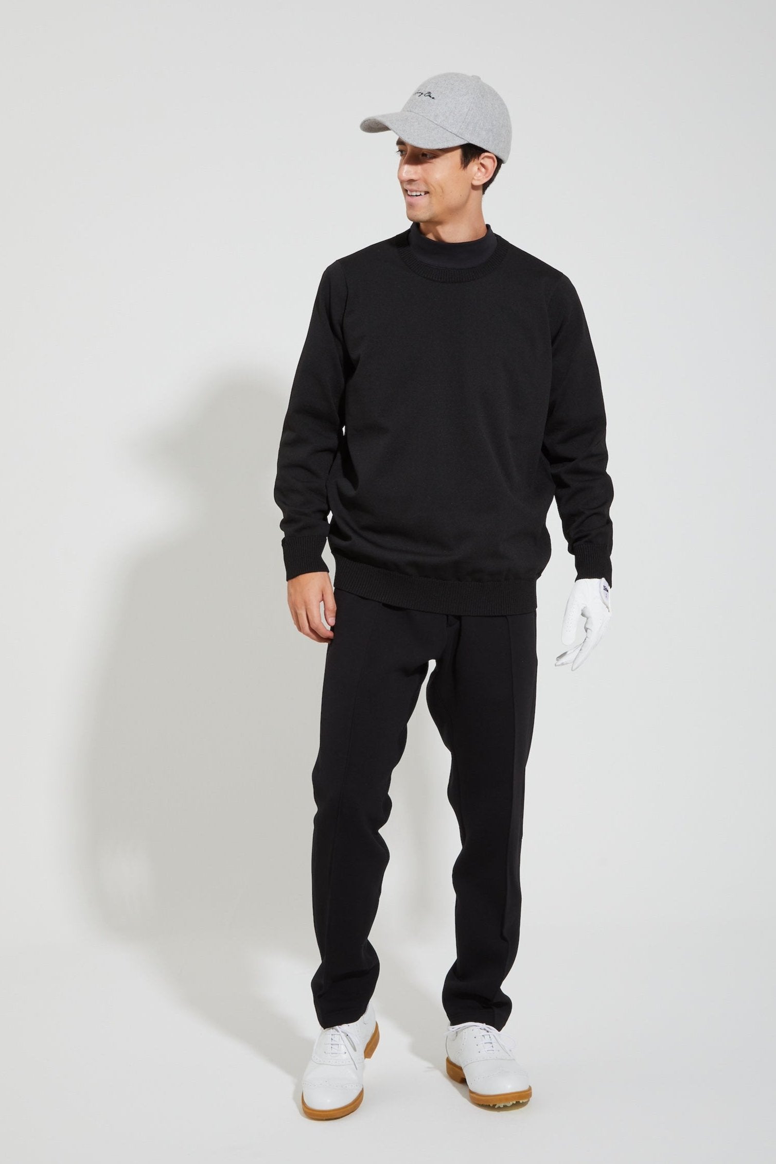 バッククロシェ編みニット・メンズ