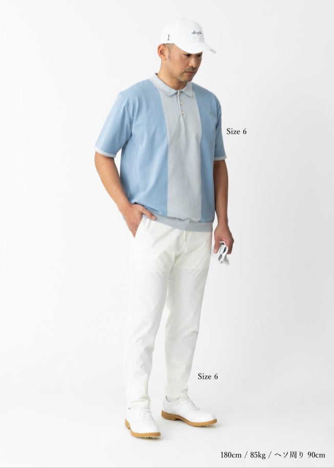 LIGHT BIG STRIPE KNIT POLO