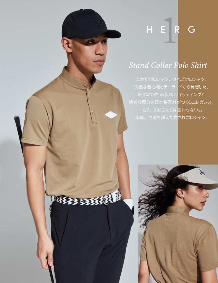 90s IPO ハーフジップ まぎらわしい ポロ シャツ L スタンド