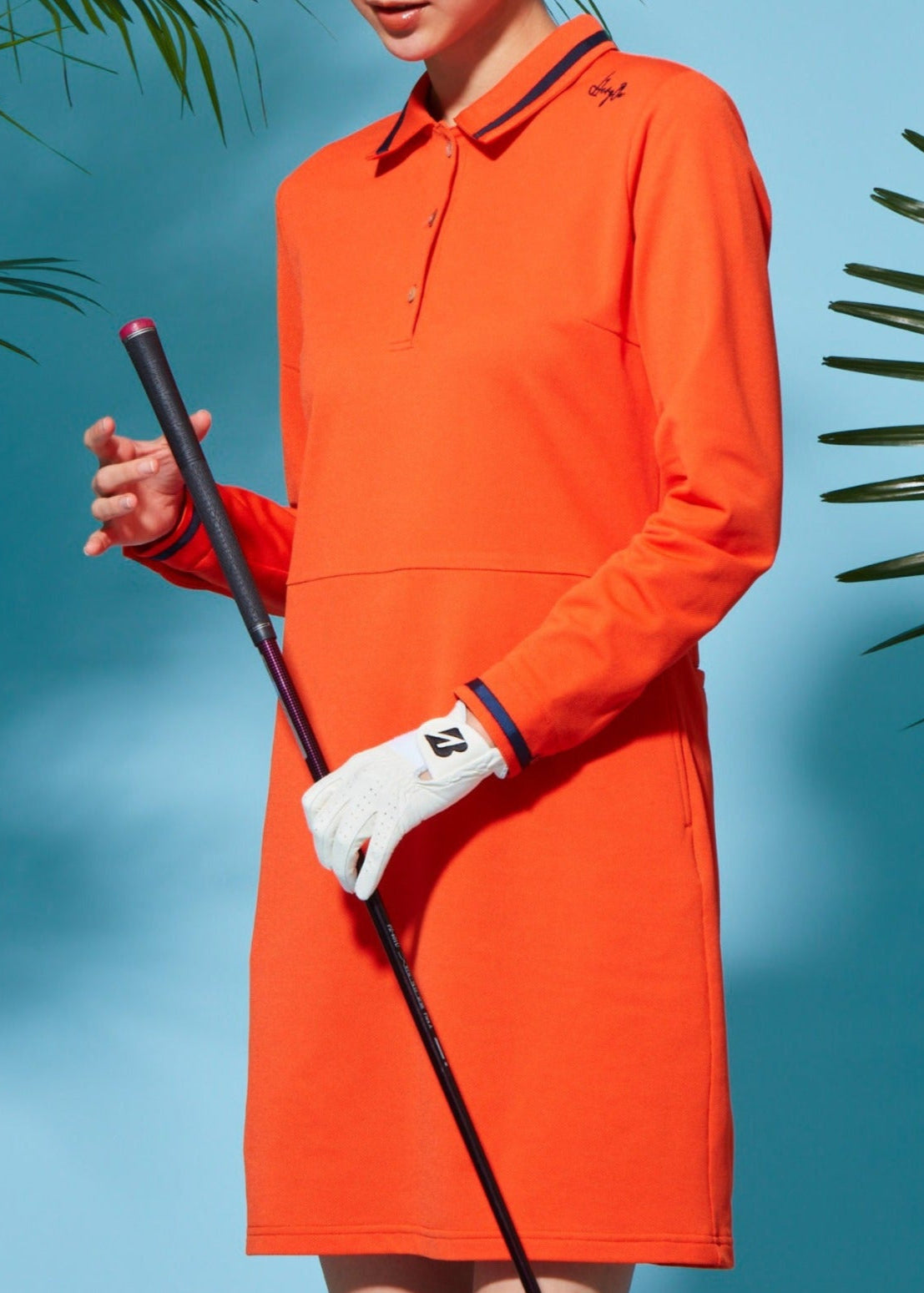 【長袖ポロワンピ】LONG SLEEVE POLO ONEPIECE