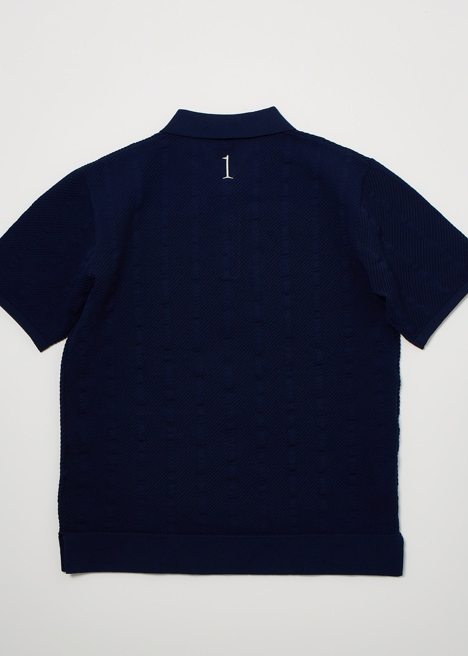 【在庫僅か】STRIPE MESH KNIT POLO/ストライプメッシュニットポロ　レディース