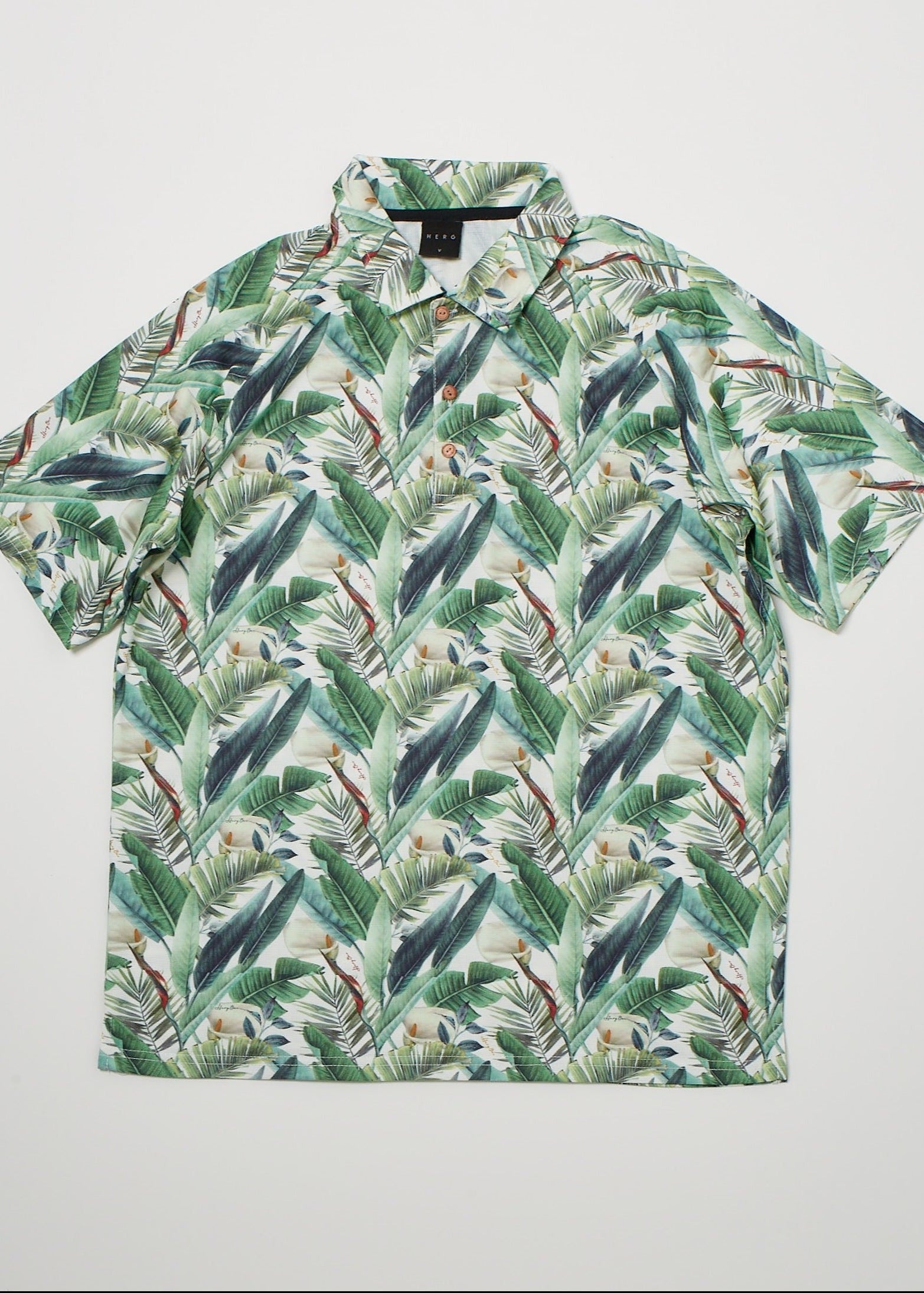 PRINT RESORT RAGLAN POLO/プリントリゾートラグランポロ