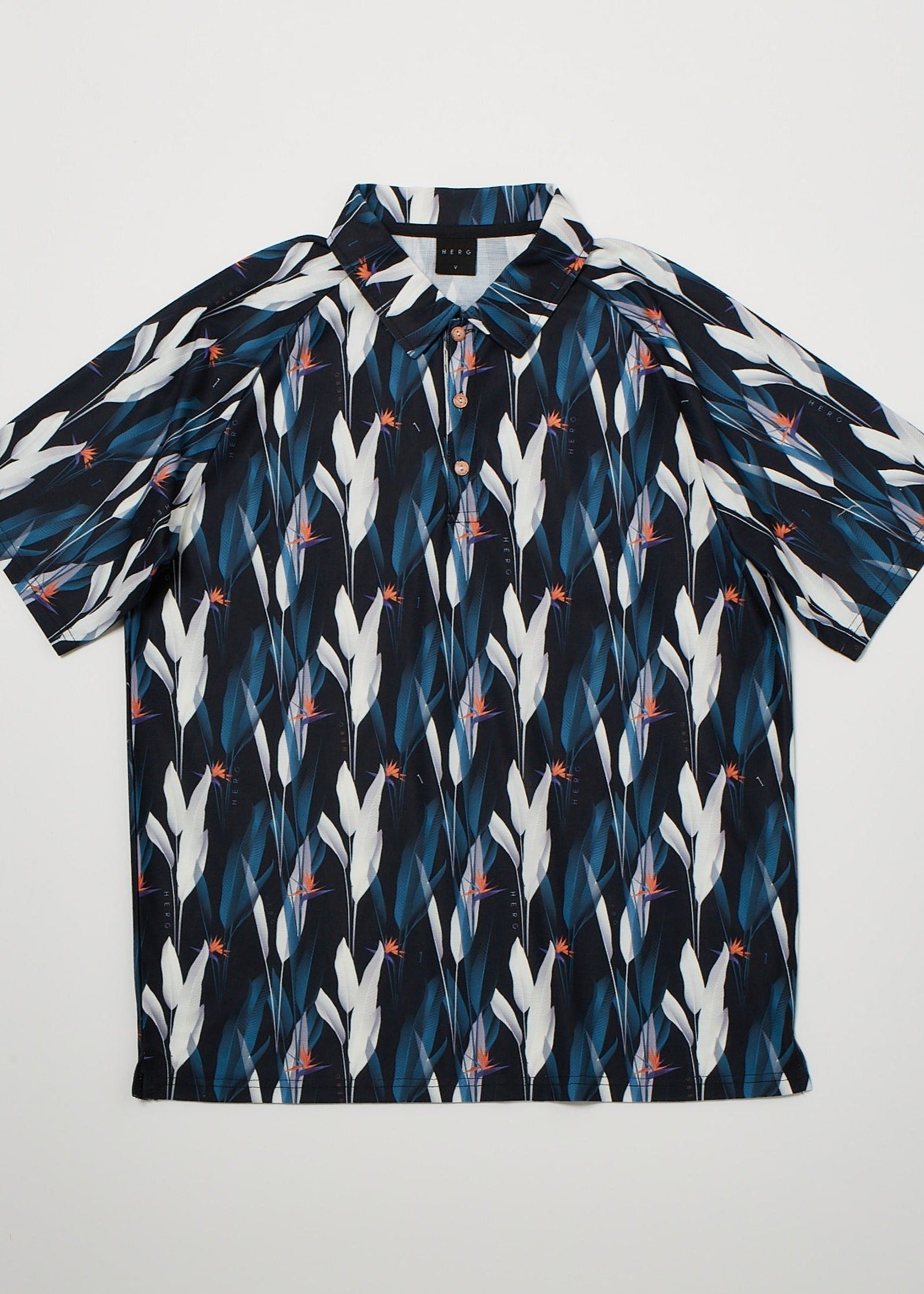 PRINT RESORT RAGLAN POLO/プリントリゾートラグランポロ