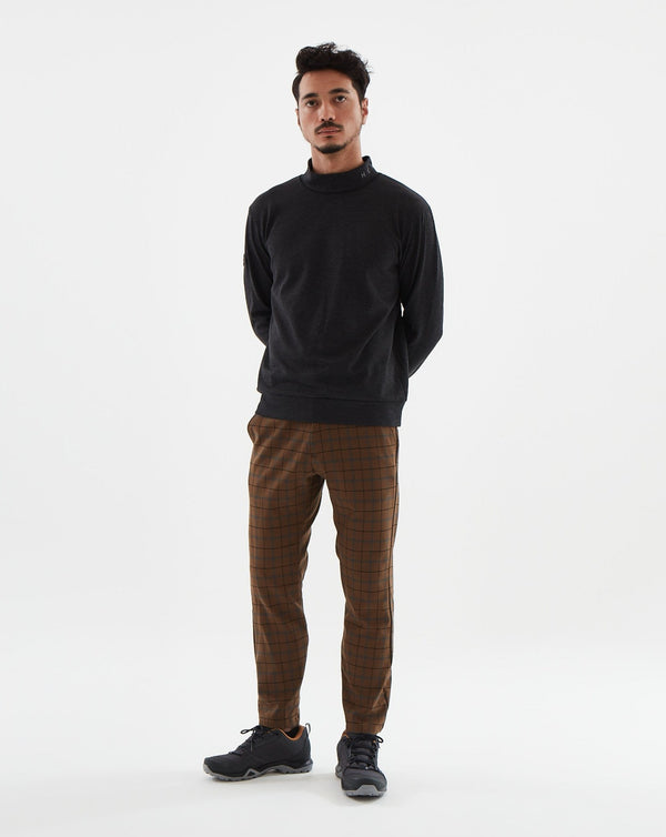 MENS WARM CHECK STRETCH PANTS