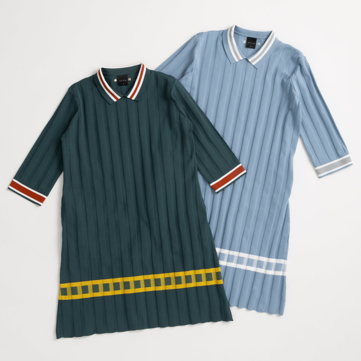 LIGHT WIDE RIBBED KNIT ONE-PIECE