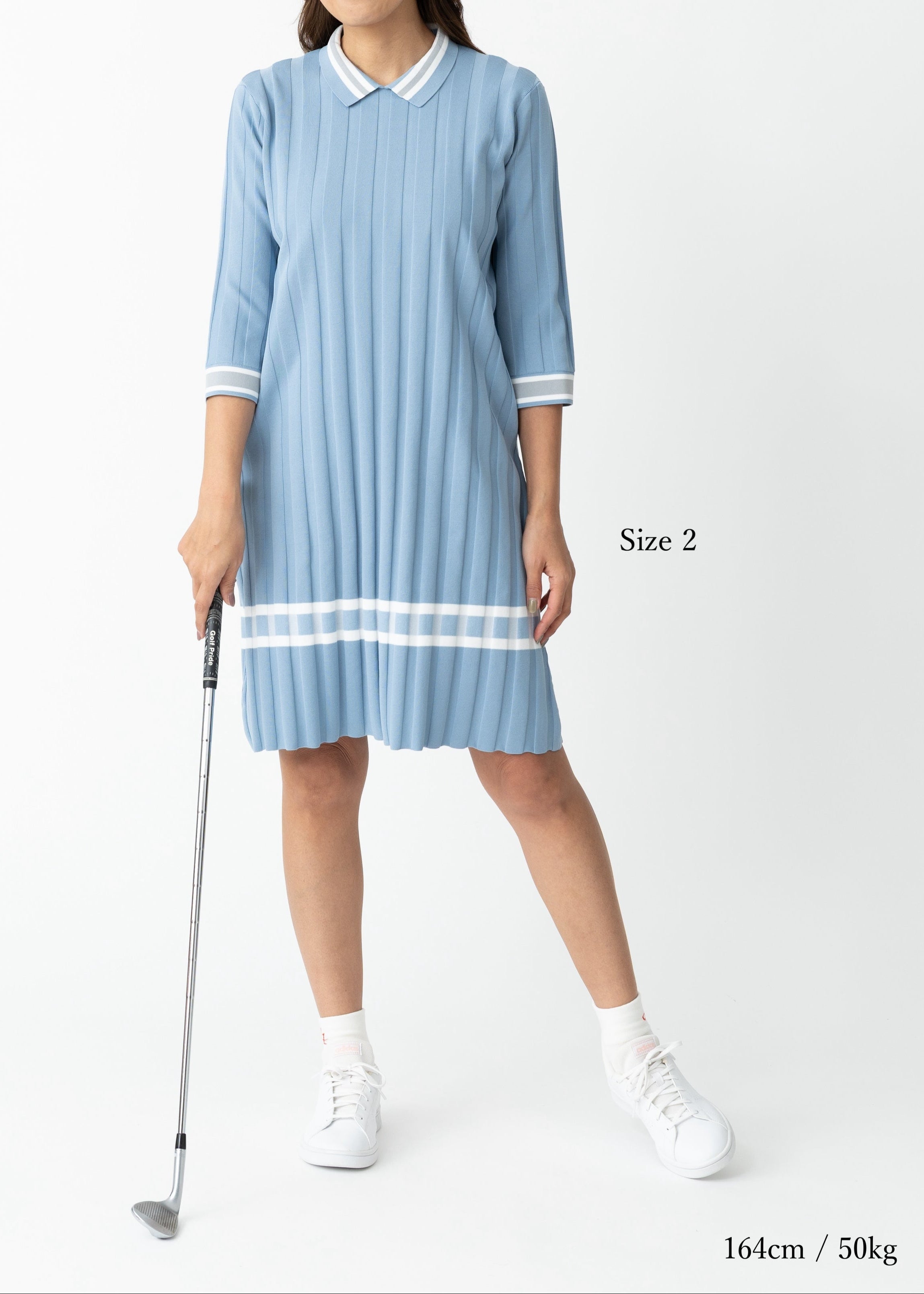 LIGHT WIDE RIBBED KNIT ONE-PIECE