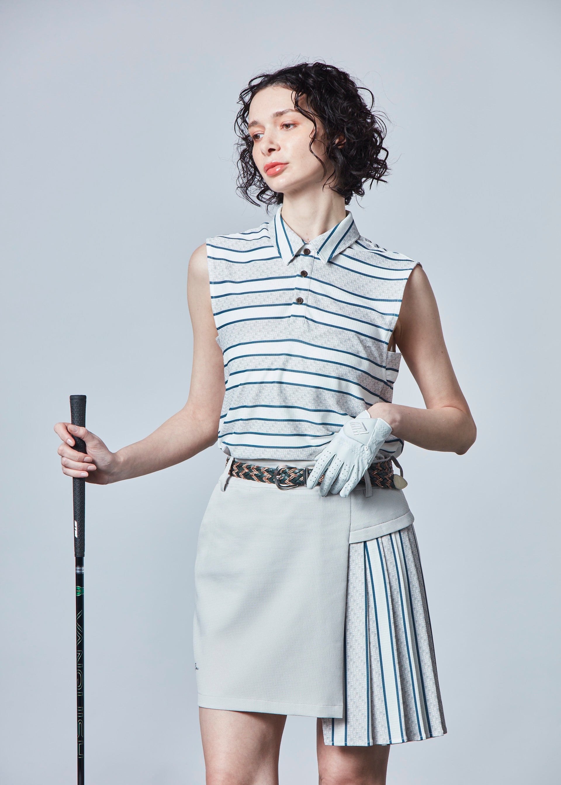 【NEW】LEATHER SLIM MESH BELT